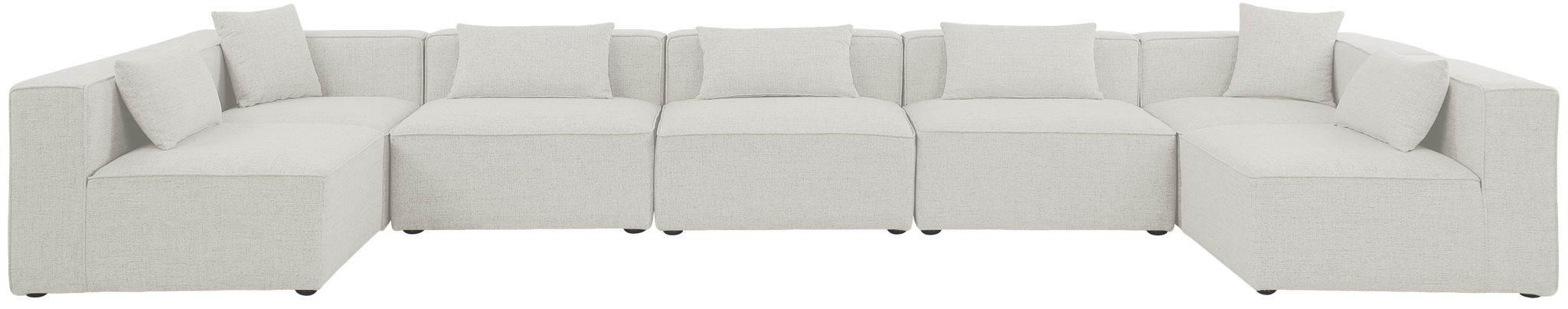 Cube - Linen 7 Piece Modular U-Shaped Sectional - Urban Living Furniture (Los Angeles, CA)