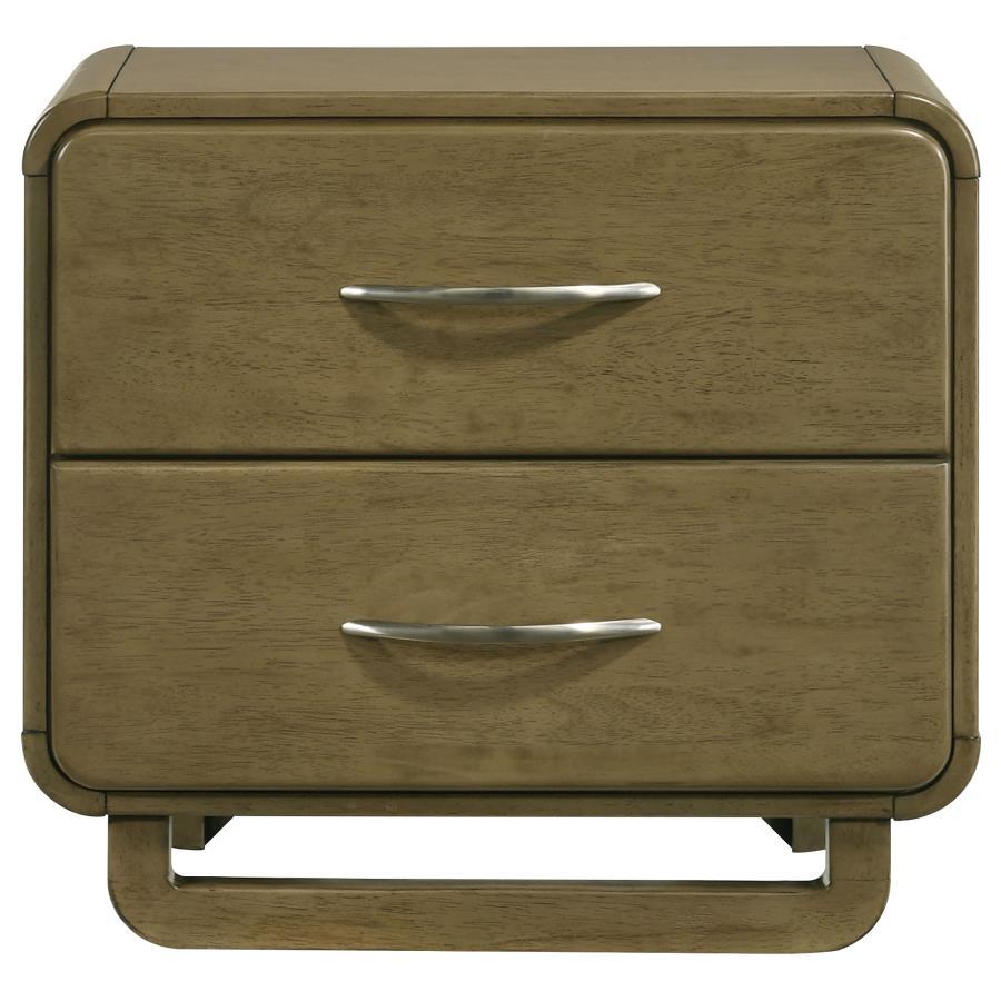 Amsbury - 2-Drawer Nightstand Bedside Table - Nutmeg - Urban Living Furniture (Los Angeles, CA)