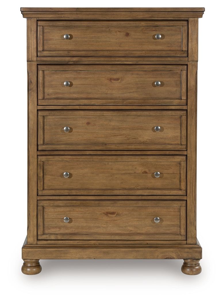 Feddinger - Medium Brown - Five Drawer Chest - Urban Living Furniture (Los Angeles, CA)
