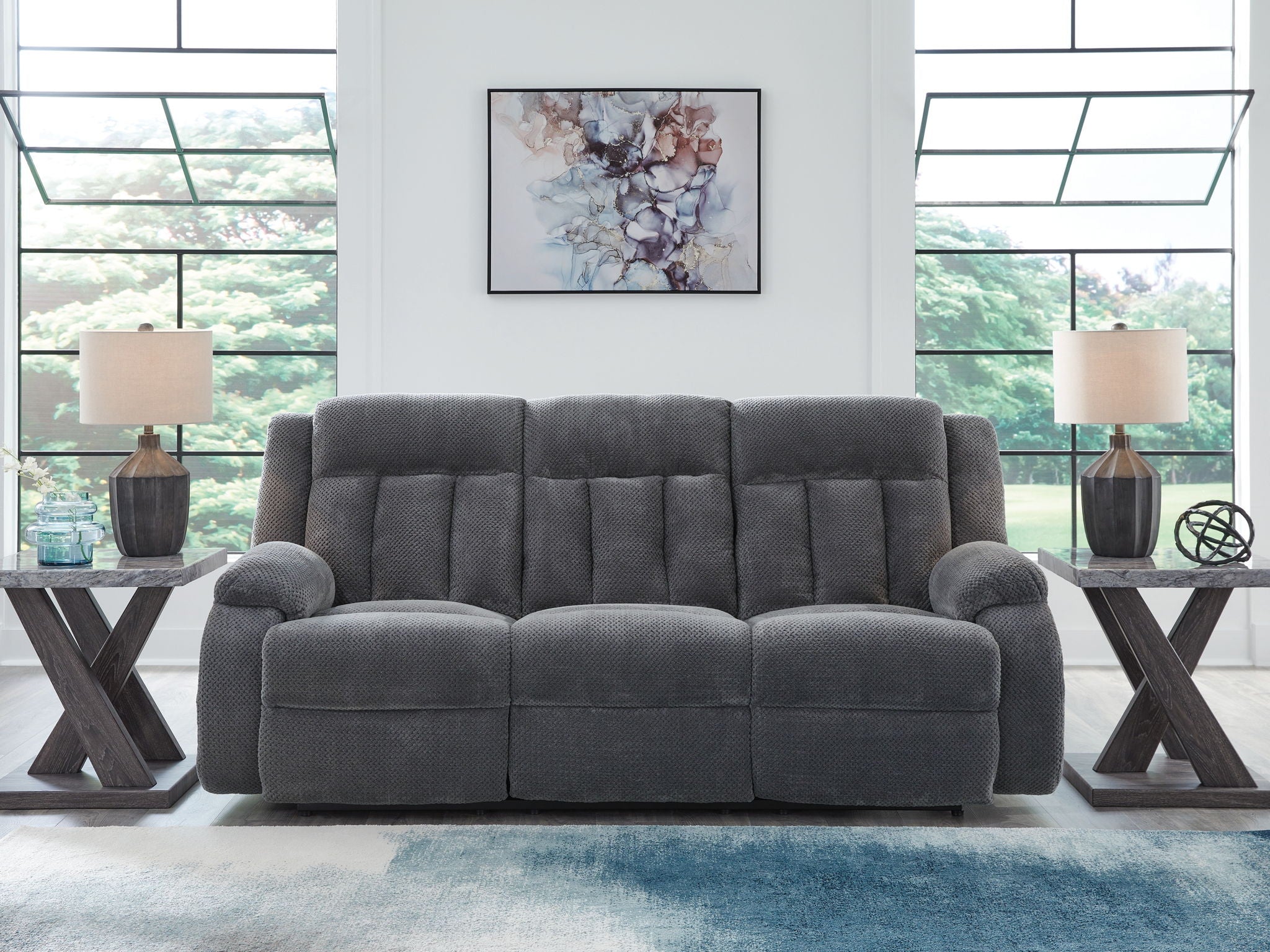 Observation - Steel - Reclining Power Sofa With Drop Down Table - Urban Living Furniture (Los Angeles, CA)