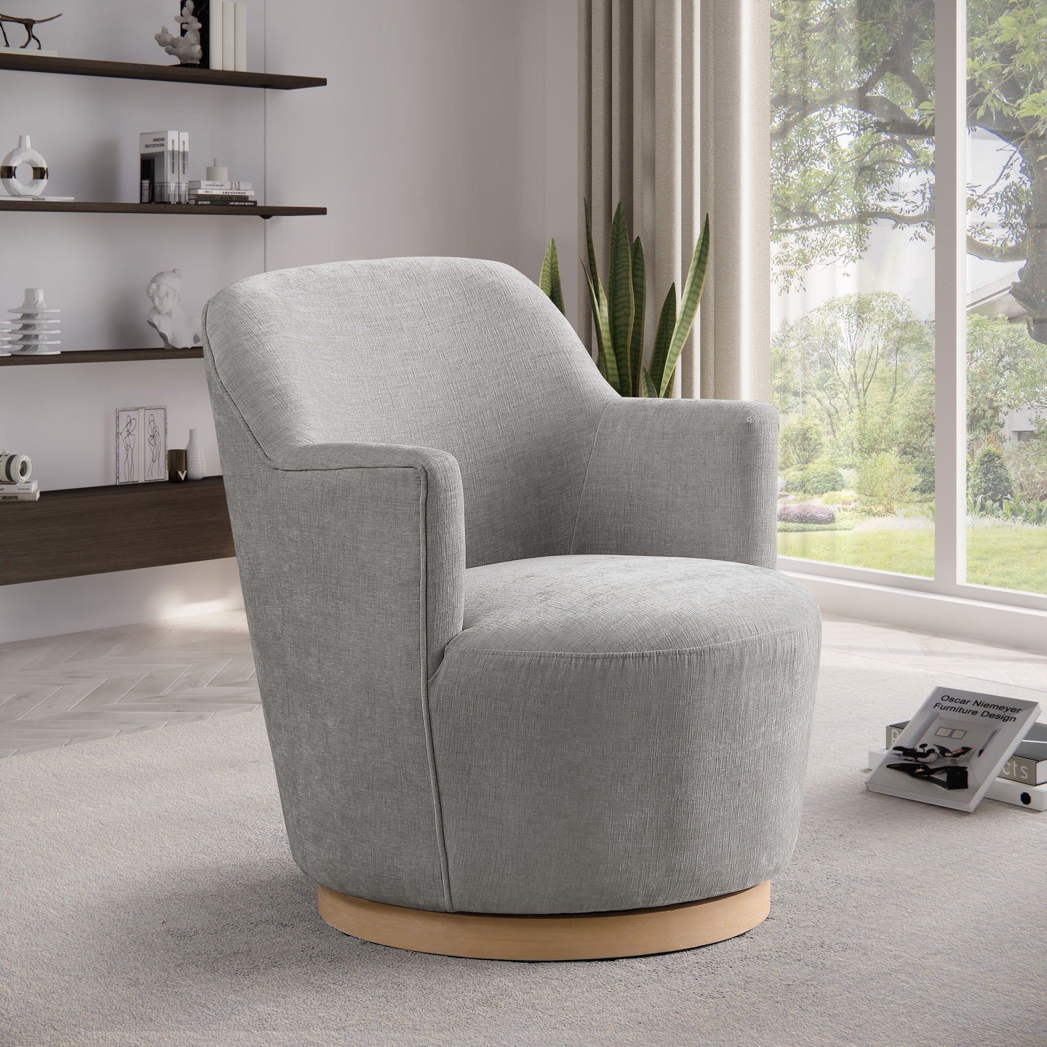 Clarita - Chenille Swivel Accent Chair - Urban Living Furniture (Los Angeles, CA)
