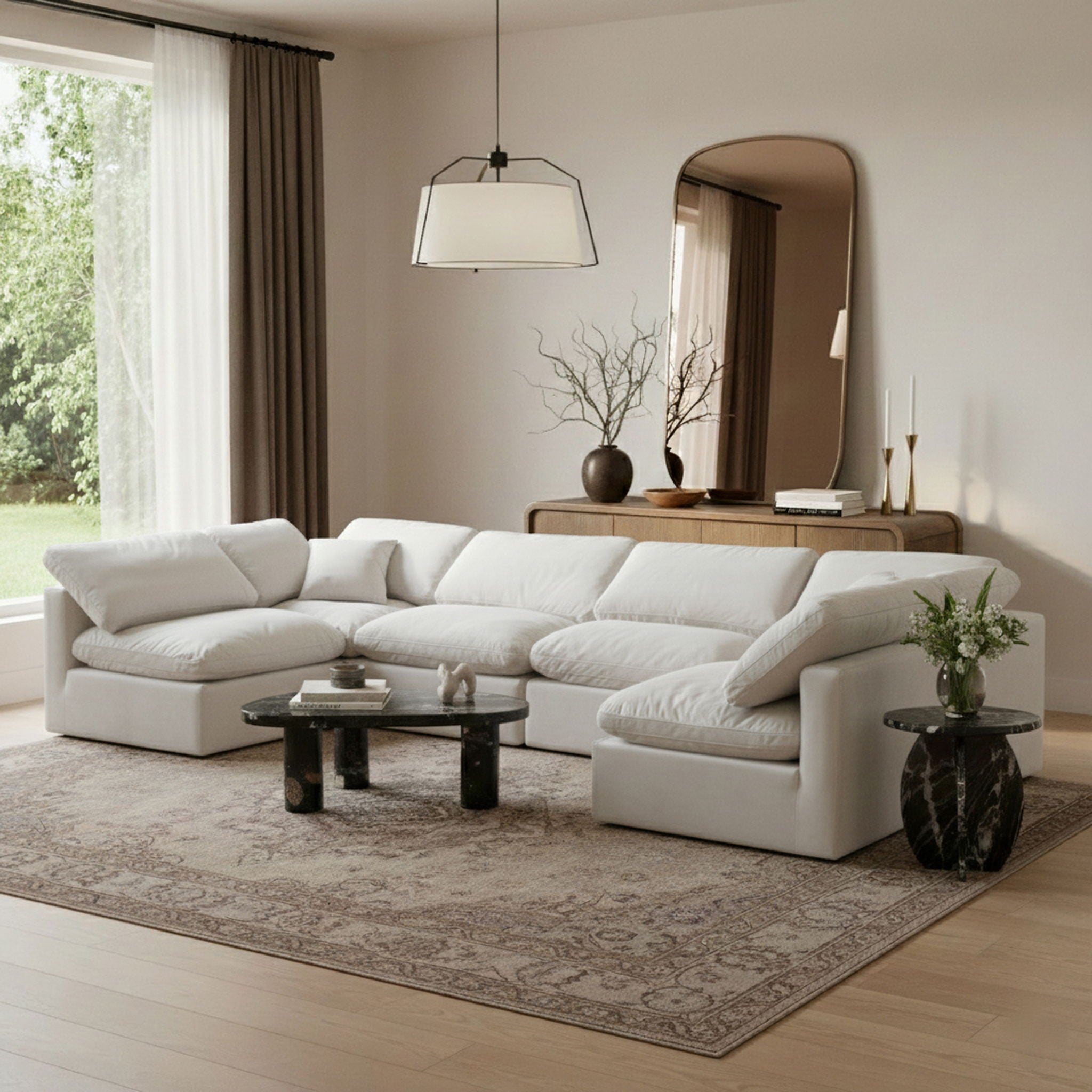 Indulge - Velvet 6 Piece Modular U-Shaped Sectional - Urban Living Furniture (Los Angeles, CA)