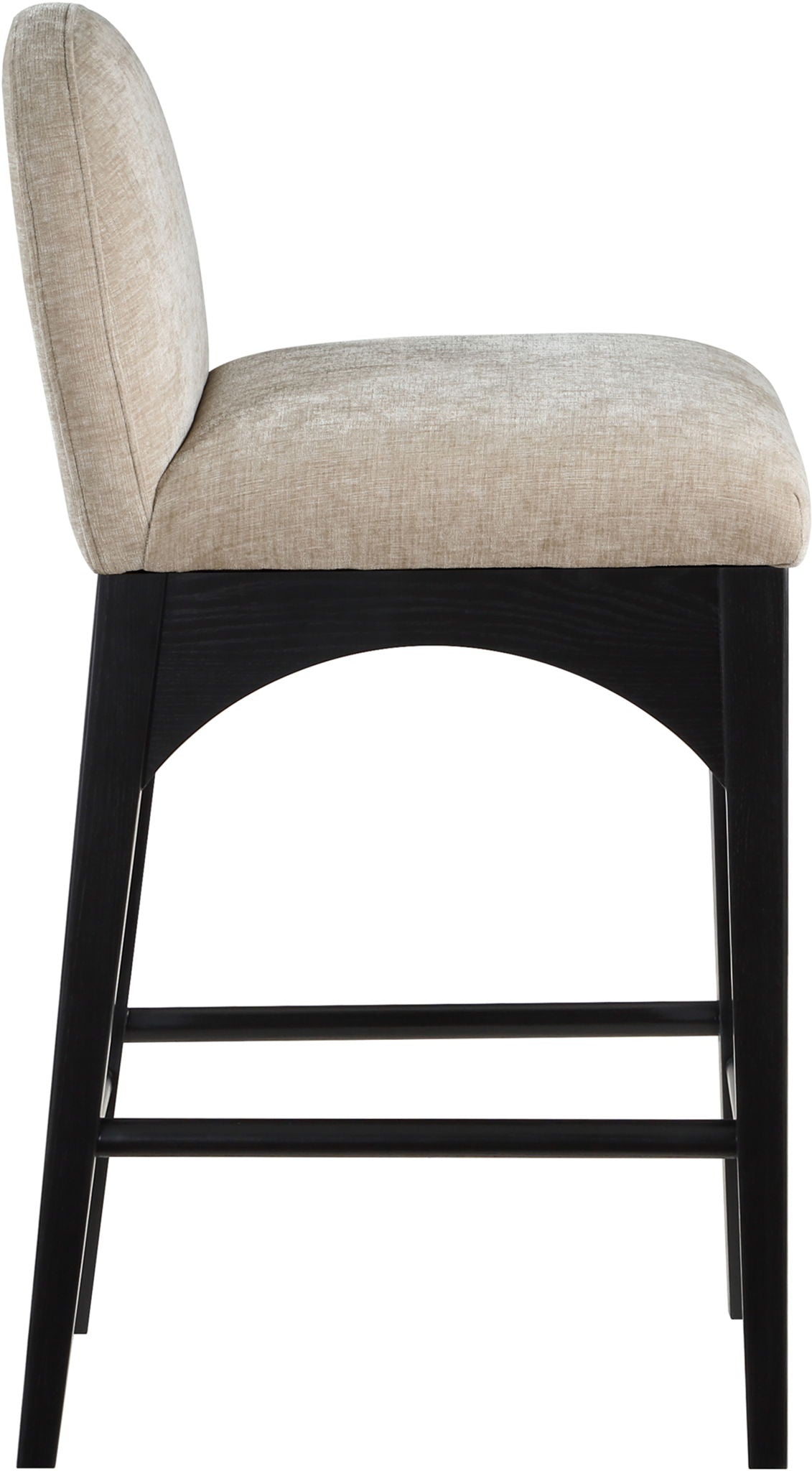 Waldorf - Chenille Stool With Black Legs - Urban Living Furniture (Los Angeles, CA)