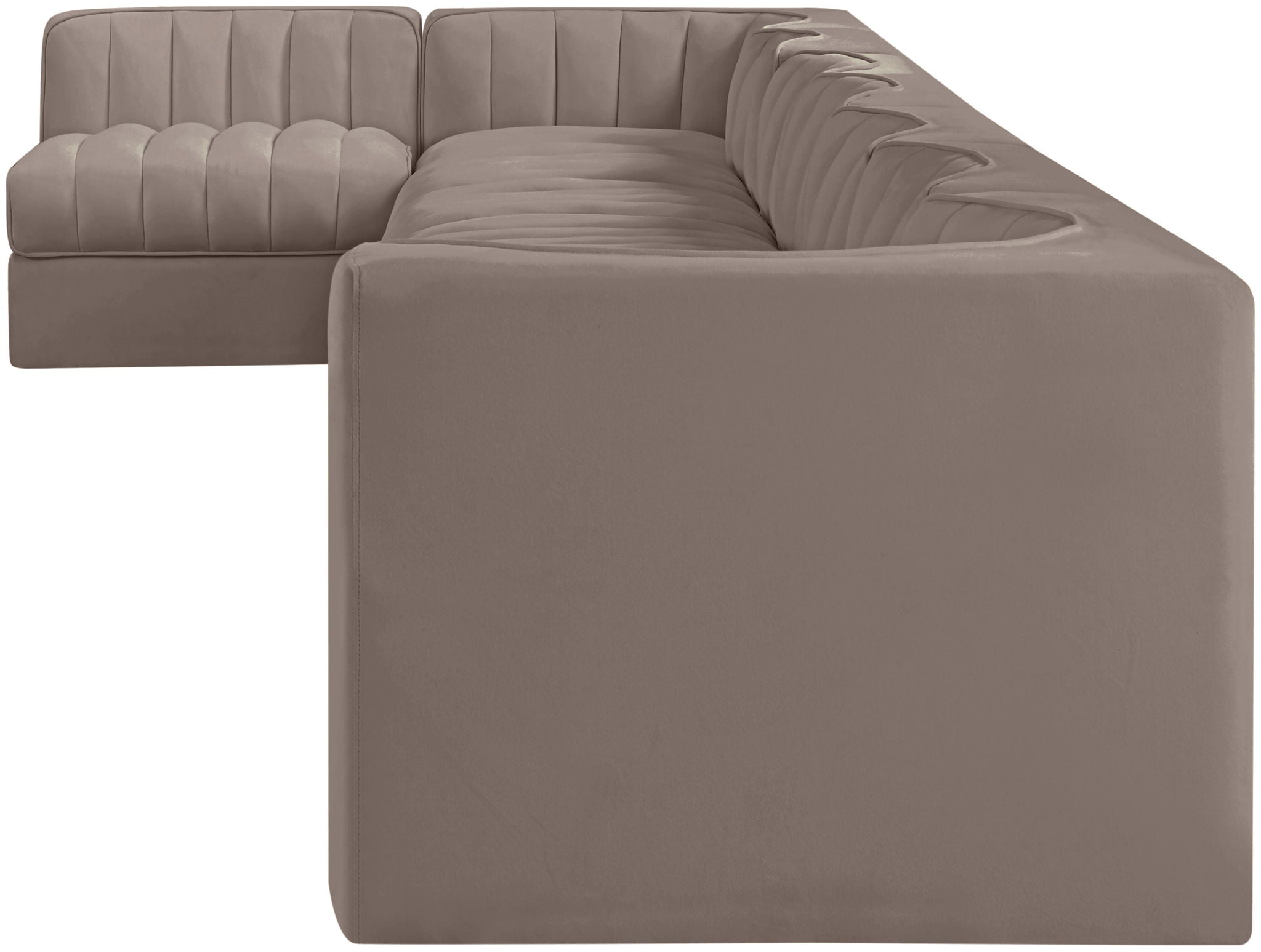 Rummi - Velvet Performance Fabric Upholstered 8 Piece Modular Sectional, L-Shaped (Right) - Urban Living Furniture (Los Angeles, CA)