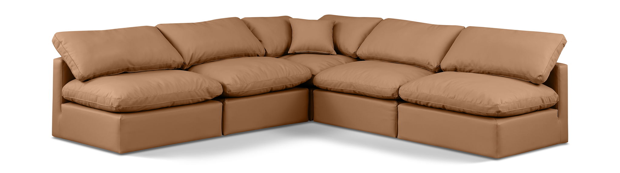 Indulge - Faux Leather 5 Piece Modular Corner Armless Sectional - Urban Living Furniture (Los Angeles, CA)