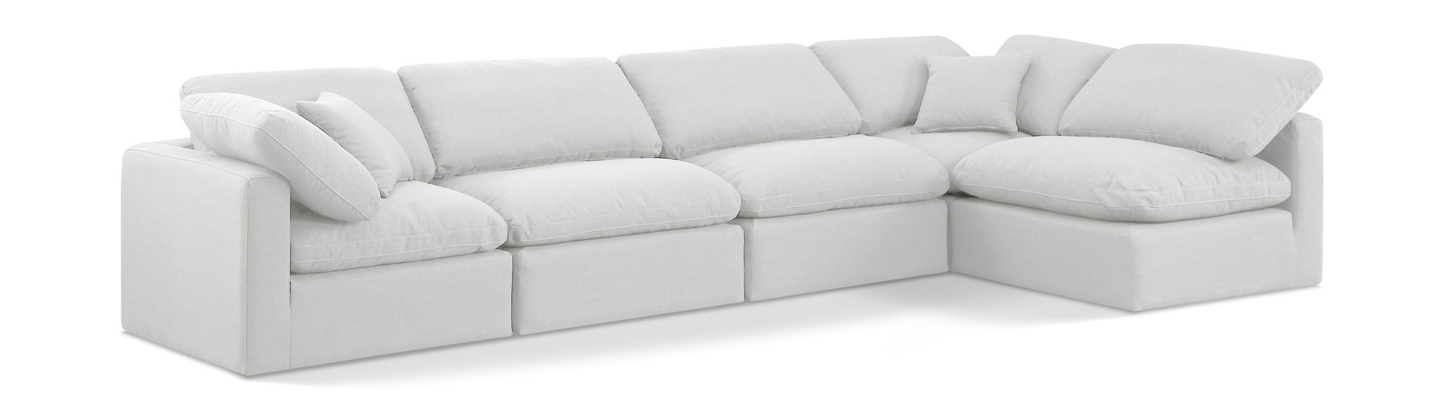 Indulge - Linen 5 Piece Modular Sectional - White - Urban Living Furniture (Los Angeles, CA)