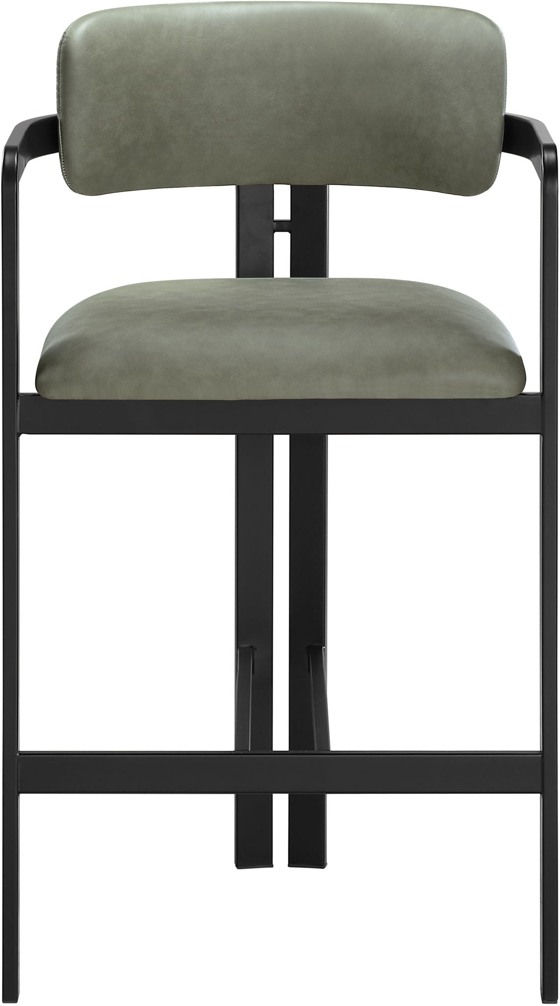 Aurum - Vegan Leather Upholstered Counter Stool With Graphite Black Base
