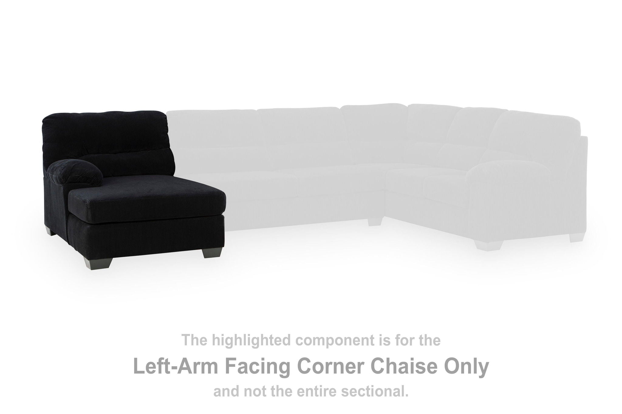 SimpleJoy - LAF Corner Chaise - Onyx