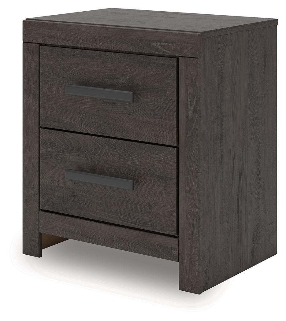 Prendonea - Charcoal - Two Drawer Night Stand - Urban Living Furniture (Los Angeles, CA)
