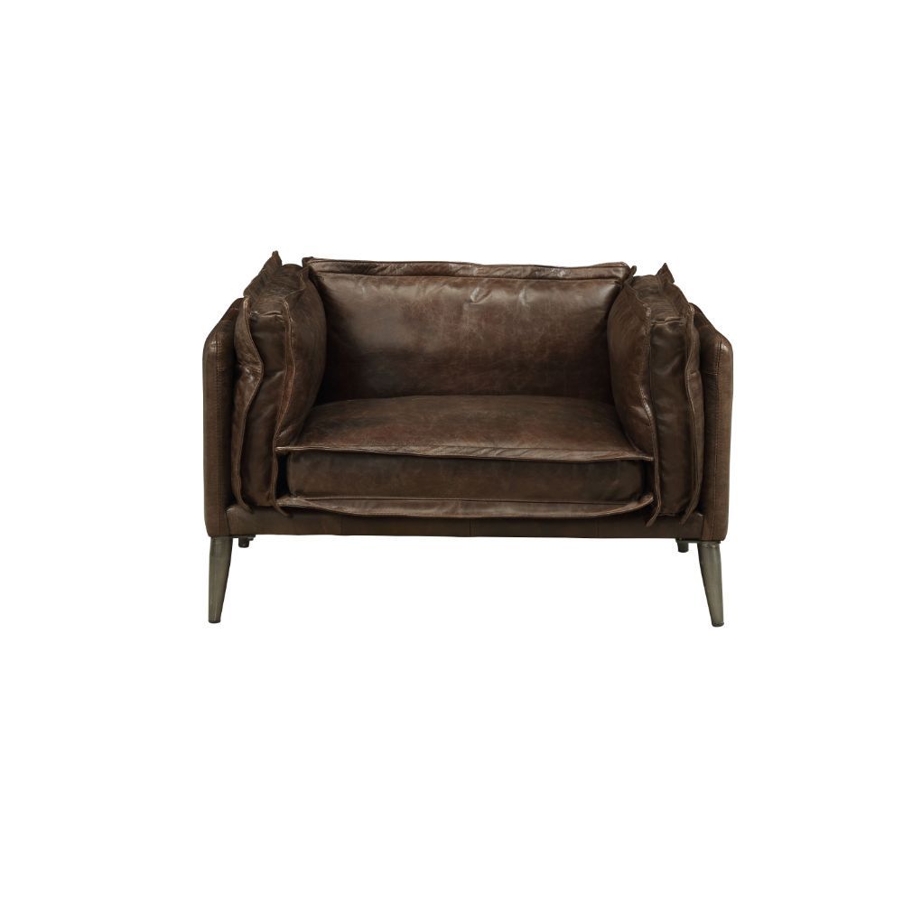 Porchester - Chair - Distress Chocolate Top Grain Leather - Urban Living Furniture (Los Angeles, CA)