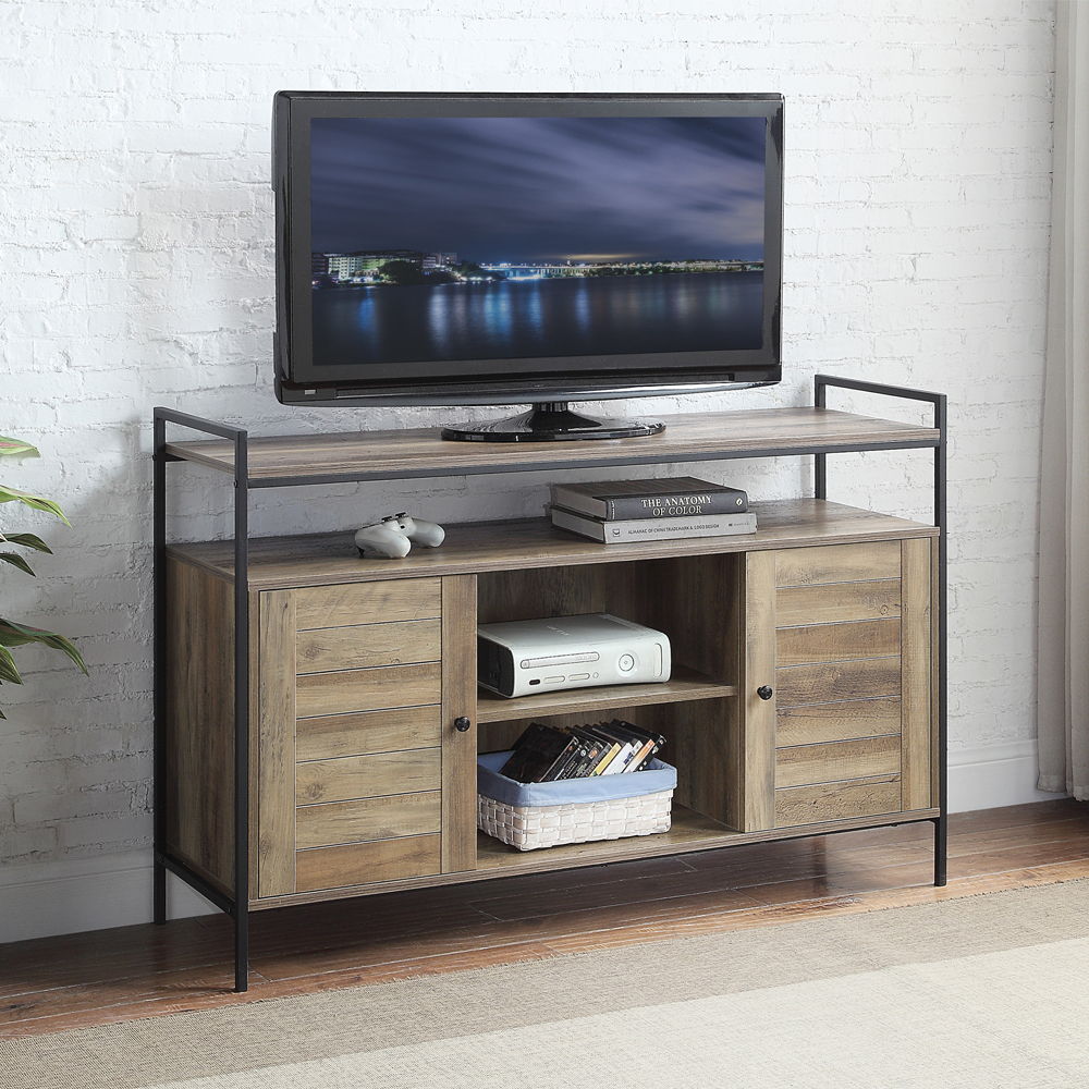 Baina - TV Stand - Rustic Oak & Black - Urban Living Furniture (Los Angeles, CA)