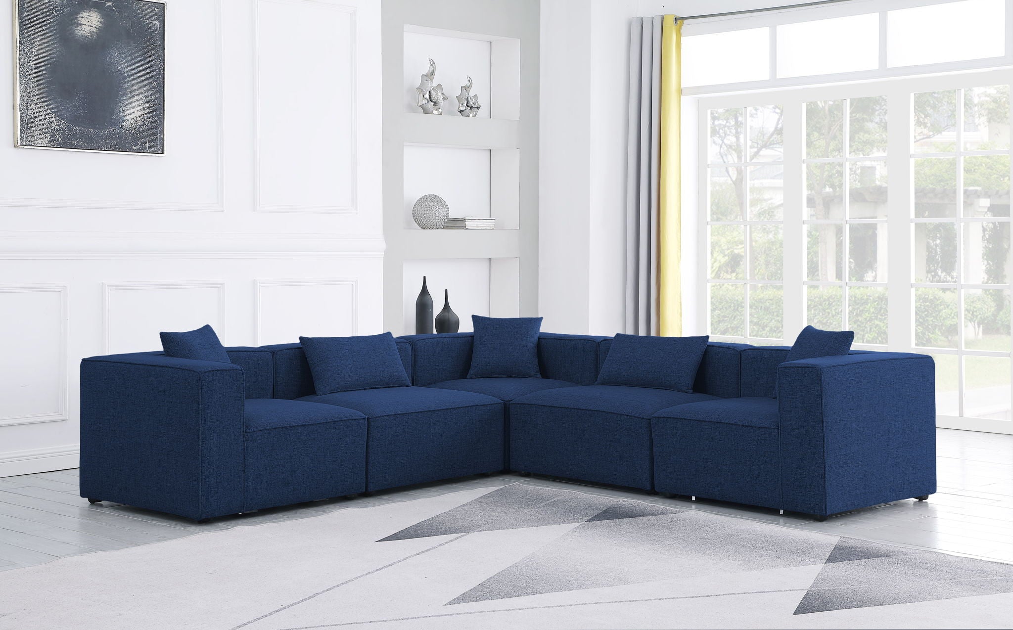 Cube - Linen 5 Piece Modular Corner Sectional - Urban Living Furniture (Los Angeles, CA)