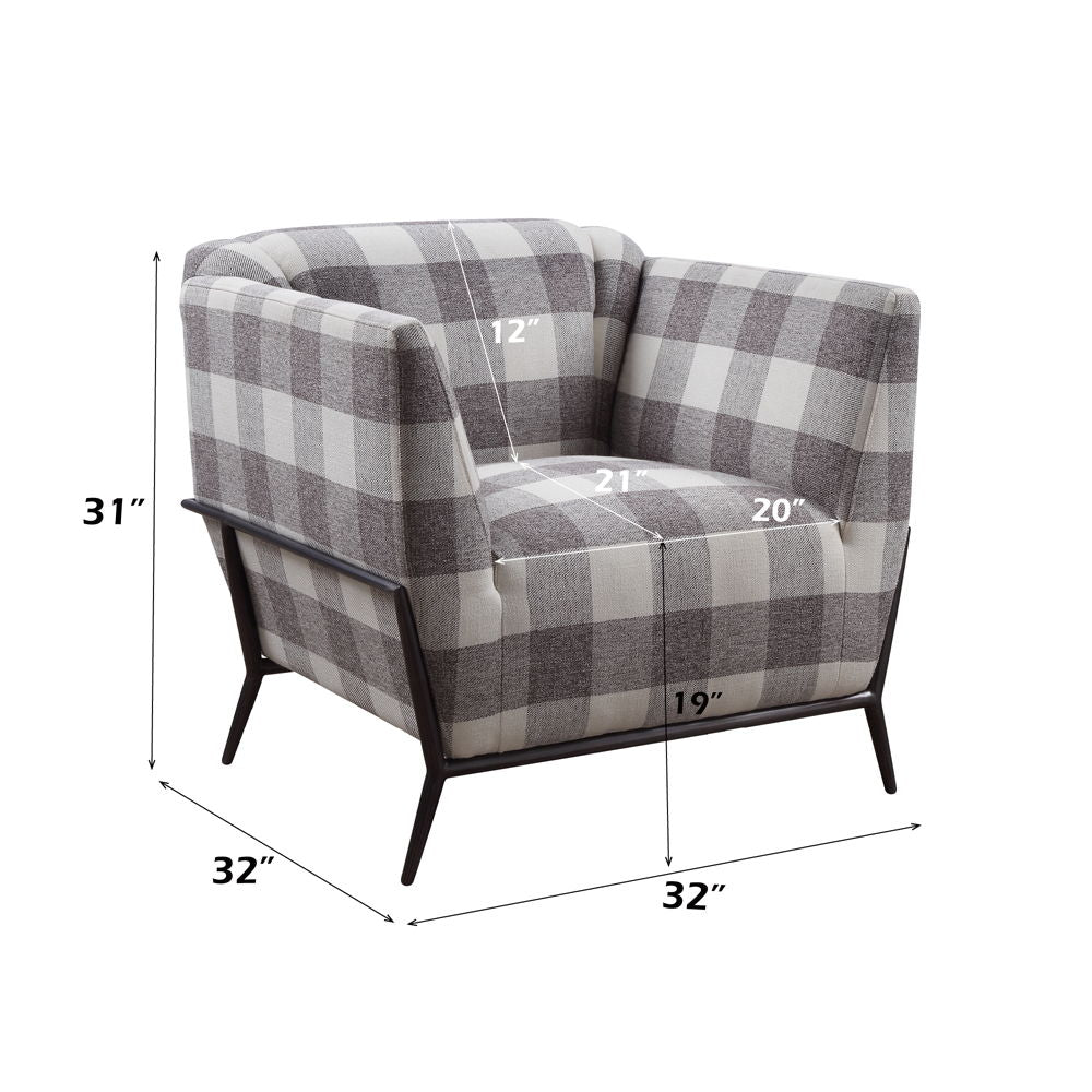 Niamey II - Accent Chair - Pattern Fabric & Metal Frame Black - Urban Living Furniture (Los Angeles, CA)