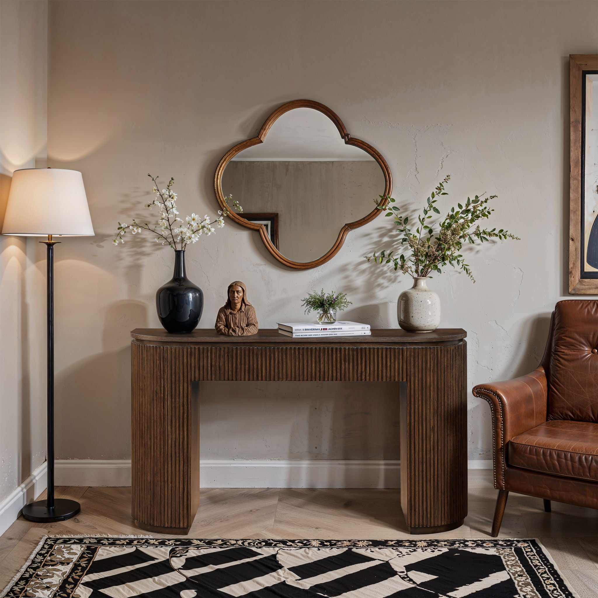 Astrid - Solid Wood And Oak Veneer Console Table - Urban Living Furniture (Los Angeles, CA)
