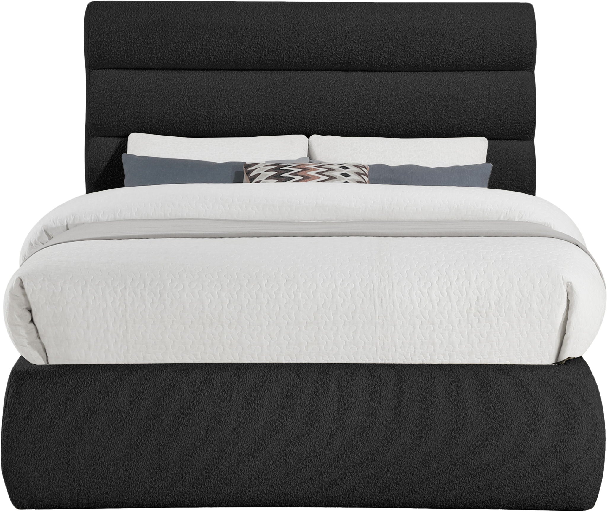 Adam - Boucle Fabric Bed With 52" Headboard