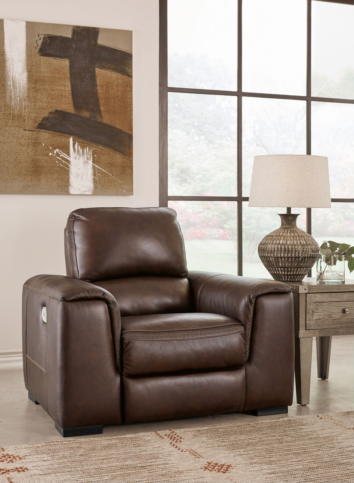 Alessandro - PWR Recliner/Adj Headrest - Walnut - Urban Living Furniture (Los Angeles, CA)