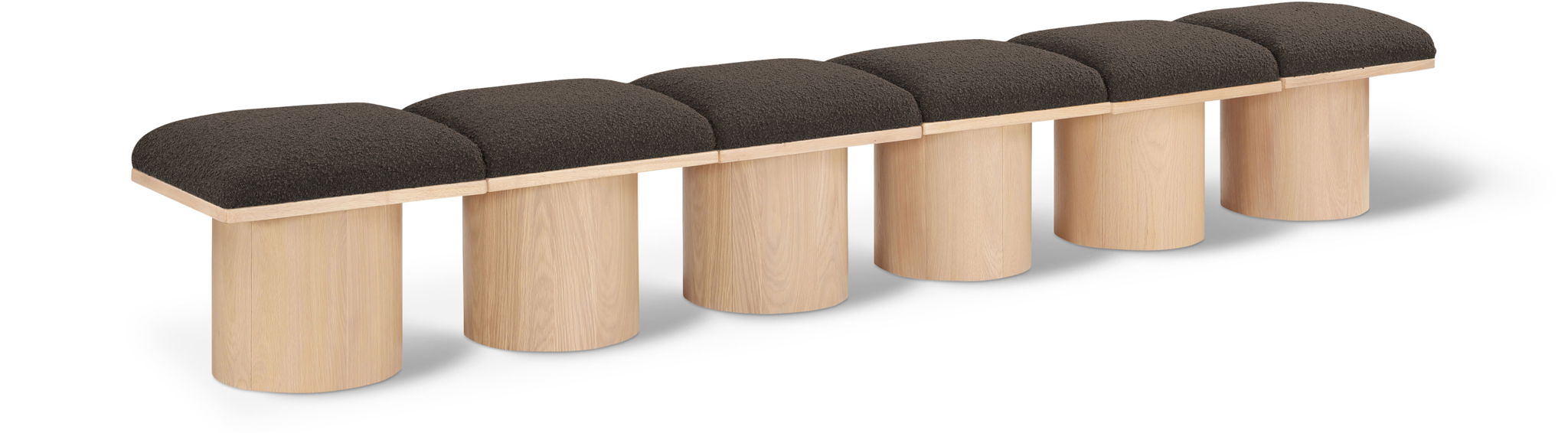 Pavilion - 6 Piece Modular Bench With Natural Base - Urban Living Furniture (Los Angeles, CA)