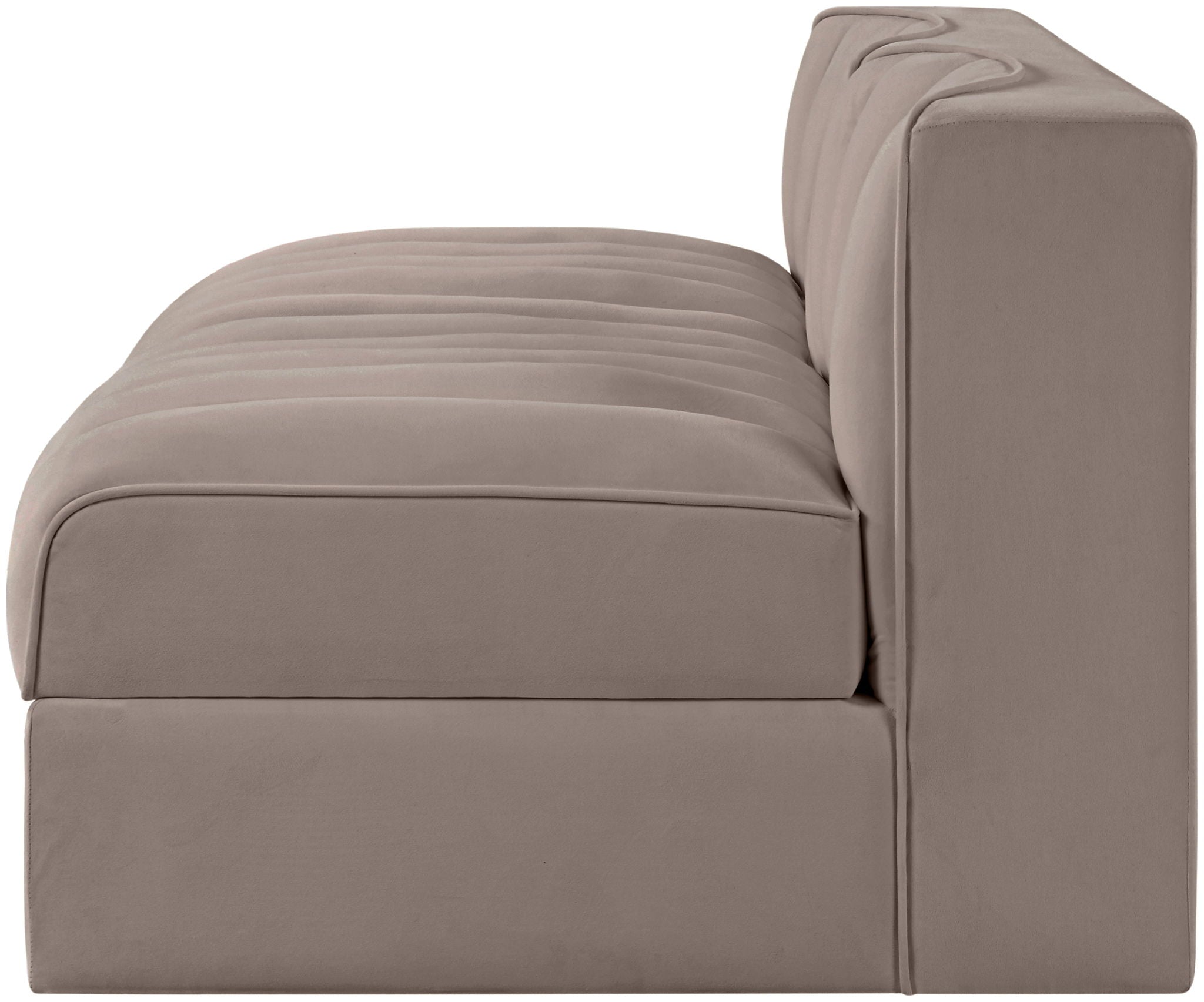Rummi - Velvet Performance Fabric Upholstered 2 Piece Modular Armless Loveseat - Urban Living Furniture (Los Angeles, CA)