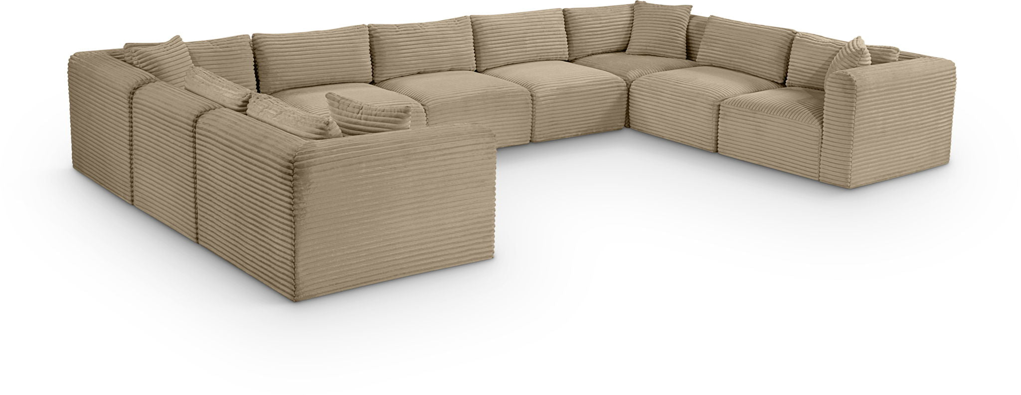 Shaggy - Fabric 9 Piece Modular U-Shaped Sectional - Urban Living Furniture (Los Angeles, CA)