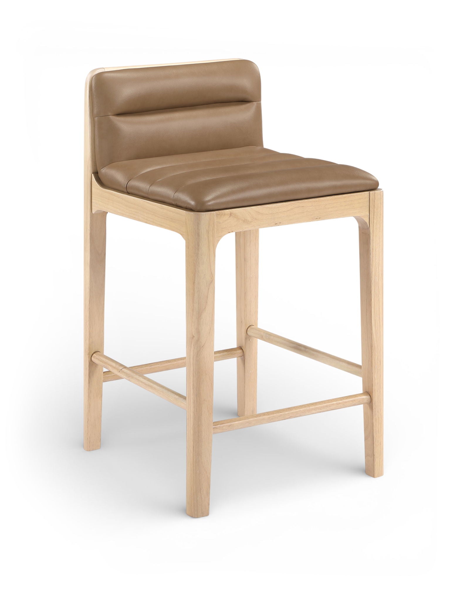 Ellis - Vegan Leather Upholstered Counter Stool (Set of 2) - Tan / Natural - Urban Living Furniture (Los Angeles, CA)