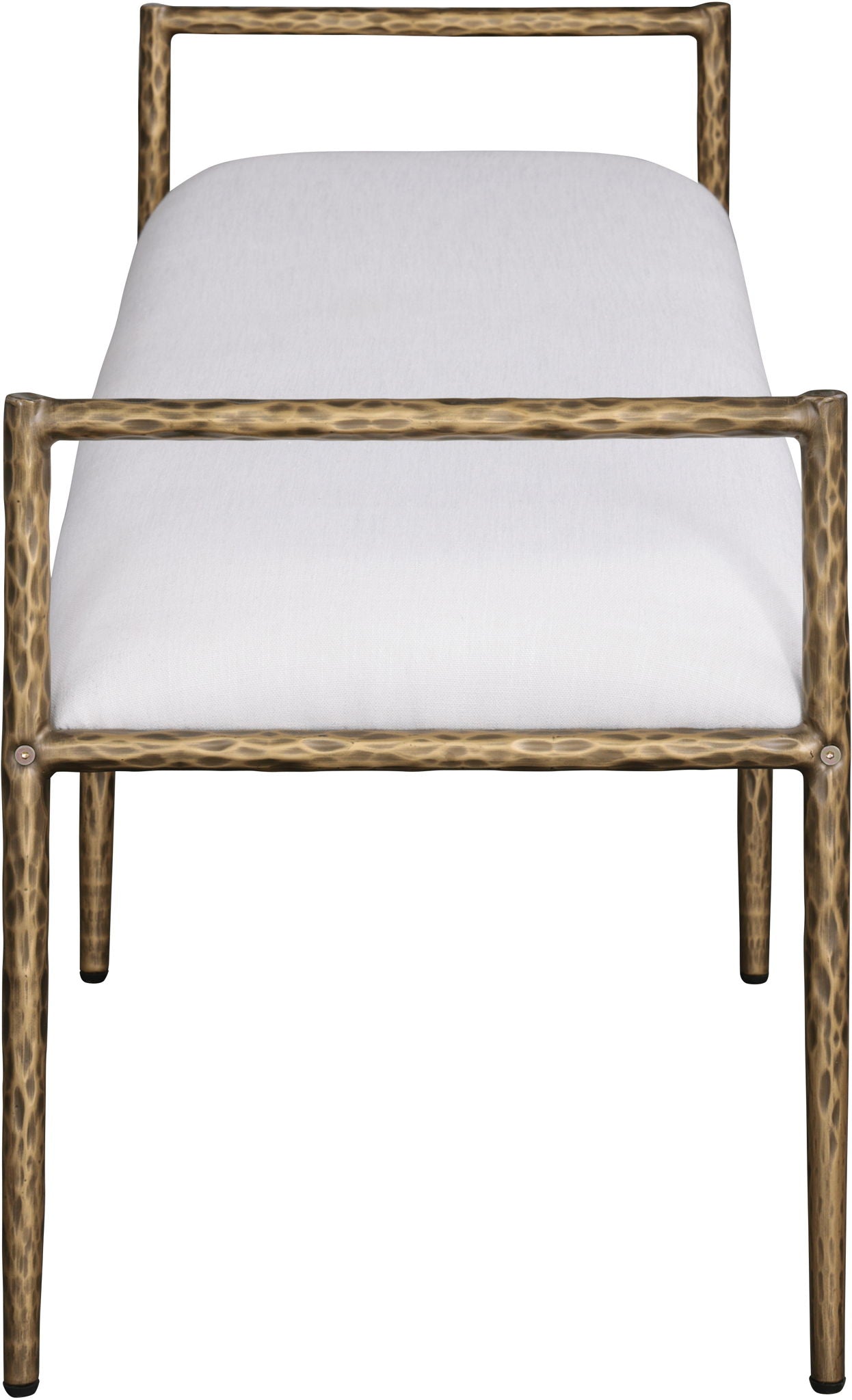 Axis - Linen Textured Cream Fabric Upholstered Bench - Urban Living Furniture (Los Angeles, CA)