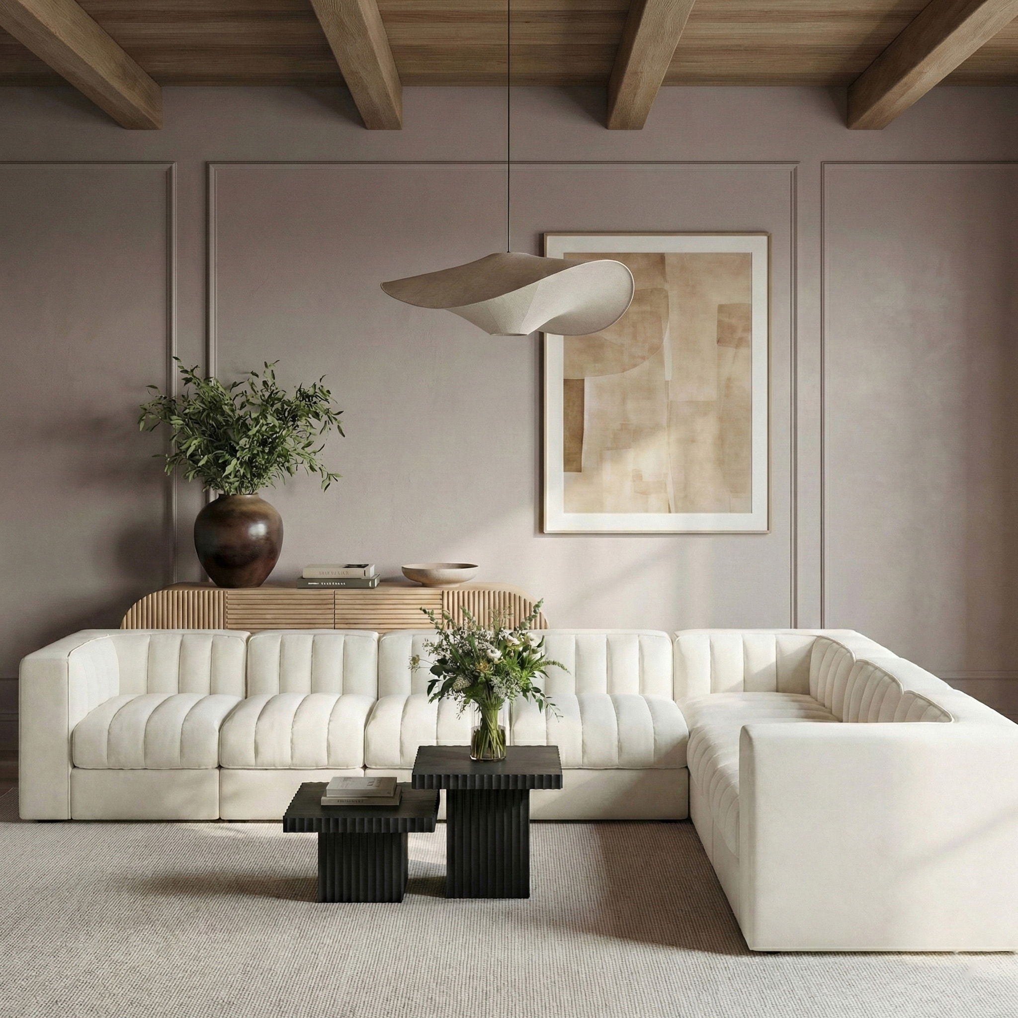 Rummi - Velvet Performance Fabric Upholstered 7 Piece Modular Sectional (With 3 Corner Chairs) - Urban Living Furniture (Los Angeles, CA)