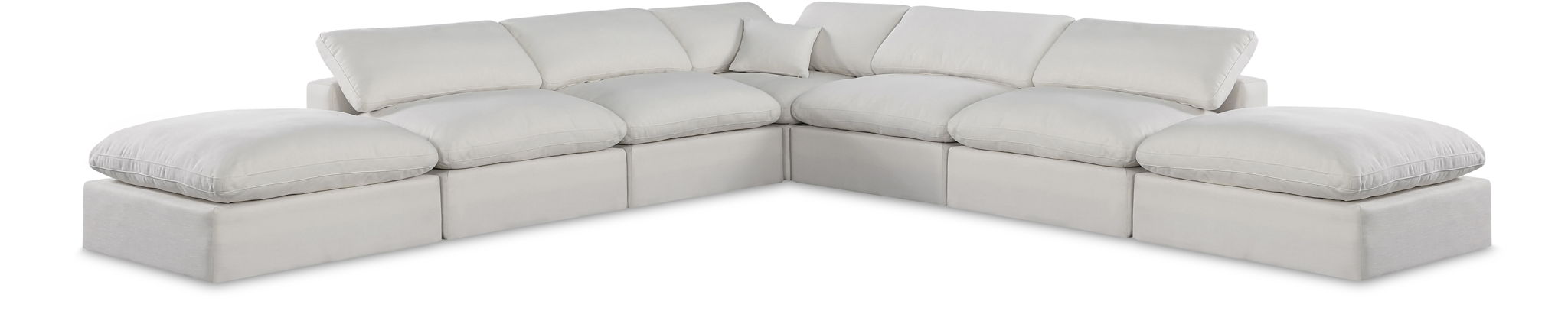 Comfy - 7 Piece Linen Modular Corner Sectional - Urban Living Furniture (Los Angeles, CA)
