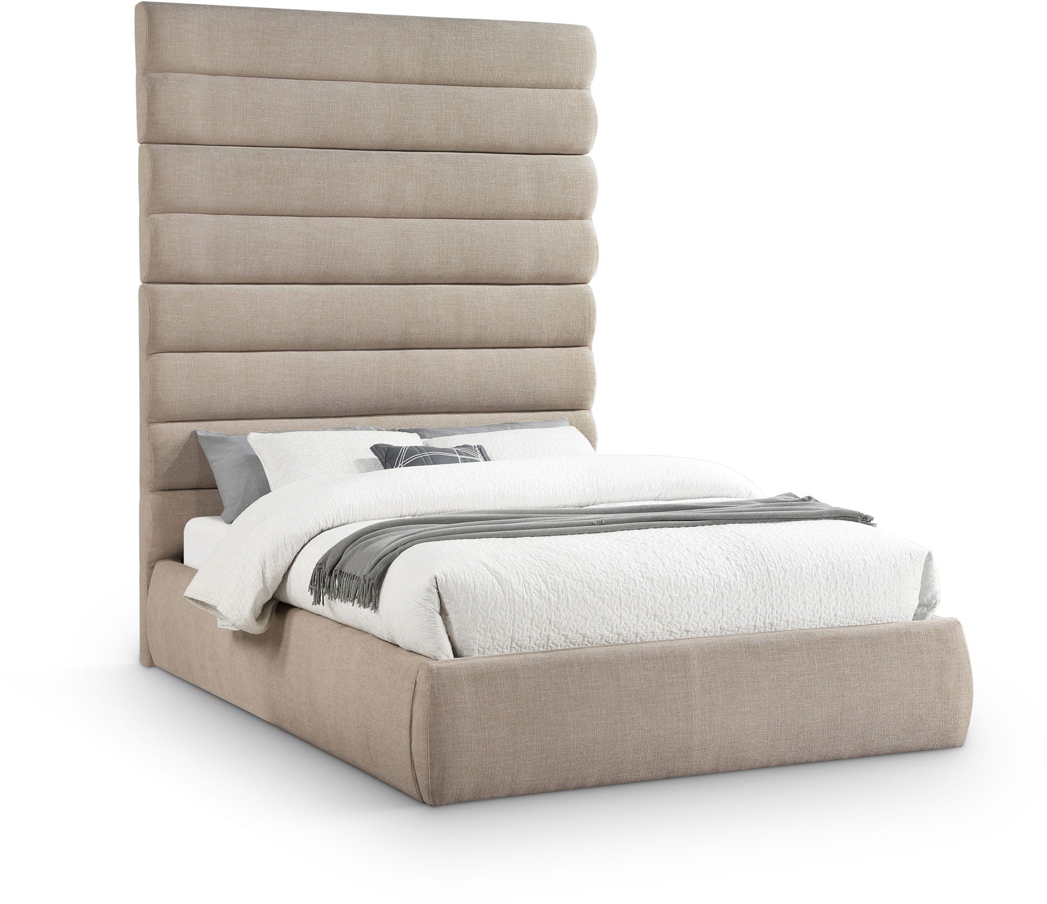 Adam - Linen Fabric Bed With 89" Headboard - Urban Living Furniture (Los Angeles, CA)