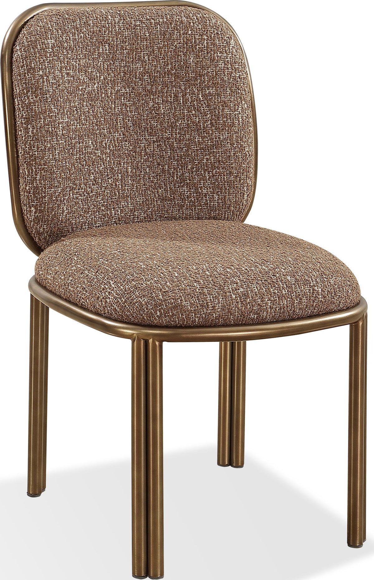 Mataranka - Dining Chair (Set of 2) - Giraffe Chenille And Brushed Golden Stainless Steel