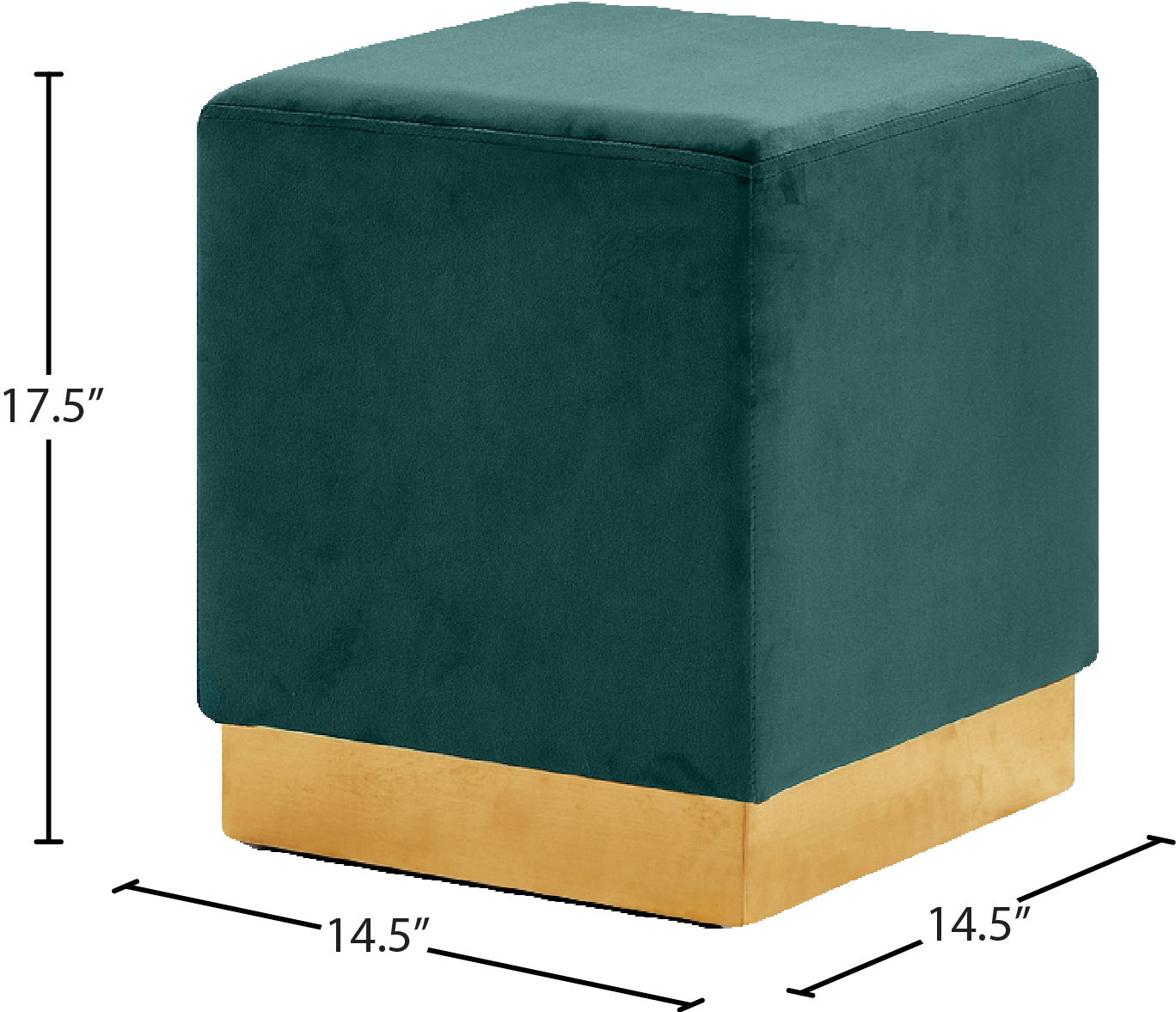 Jax - Stool Ottoman with Gold Base - Urban Living Furniture (Los Angeles, CA)