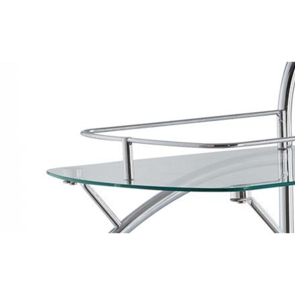 Badin - Serving Cart - Chrome & Clear Glass - Urban Living Furniture (Los Angeles, CA)