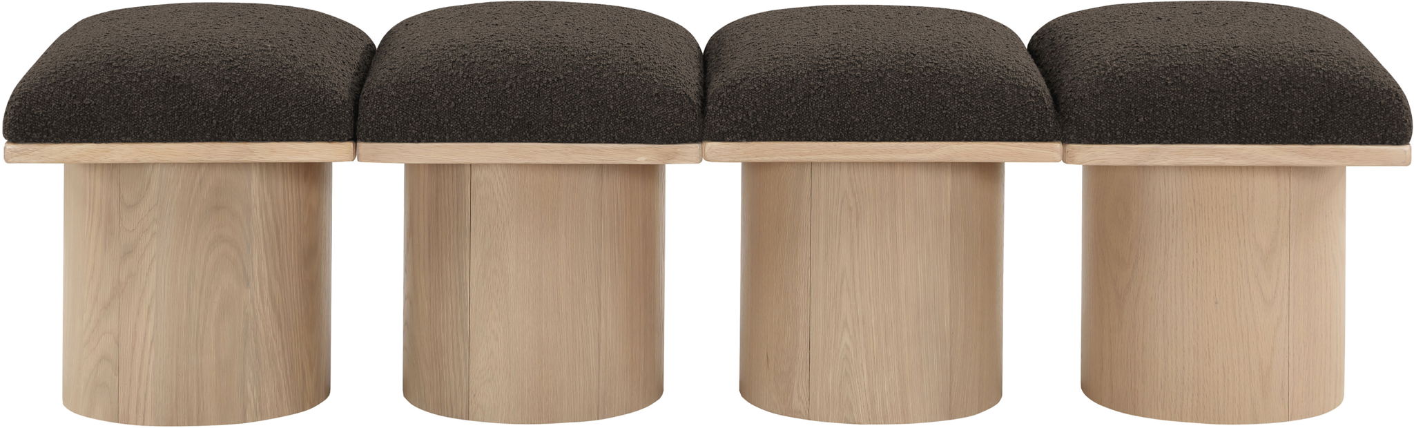 Pavilion - 4 Piece Modular Bench With Natural Base