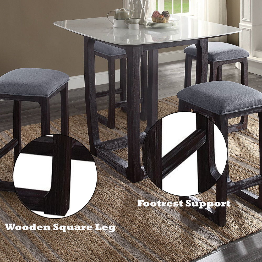 Razo - Counter Height Stool - Fabric & Weathered Espresso - Urban Living Furniture (Los Angeles, CA)