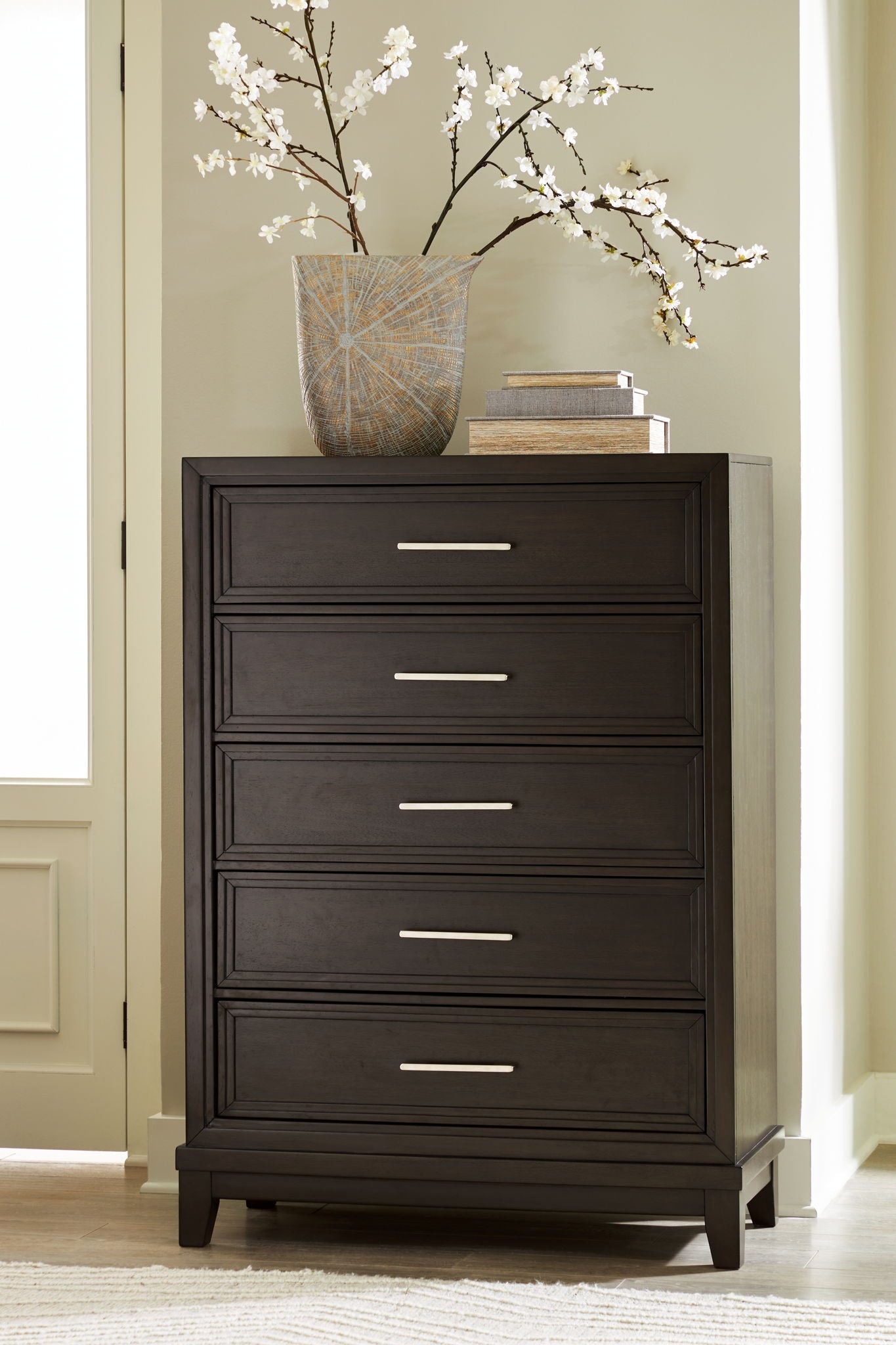 Neymorton - Dark Grayish Brown - Five Drawer Chest - Urban Living Furniture (Los Angeles, CA)