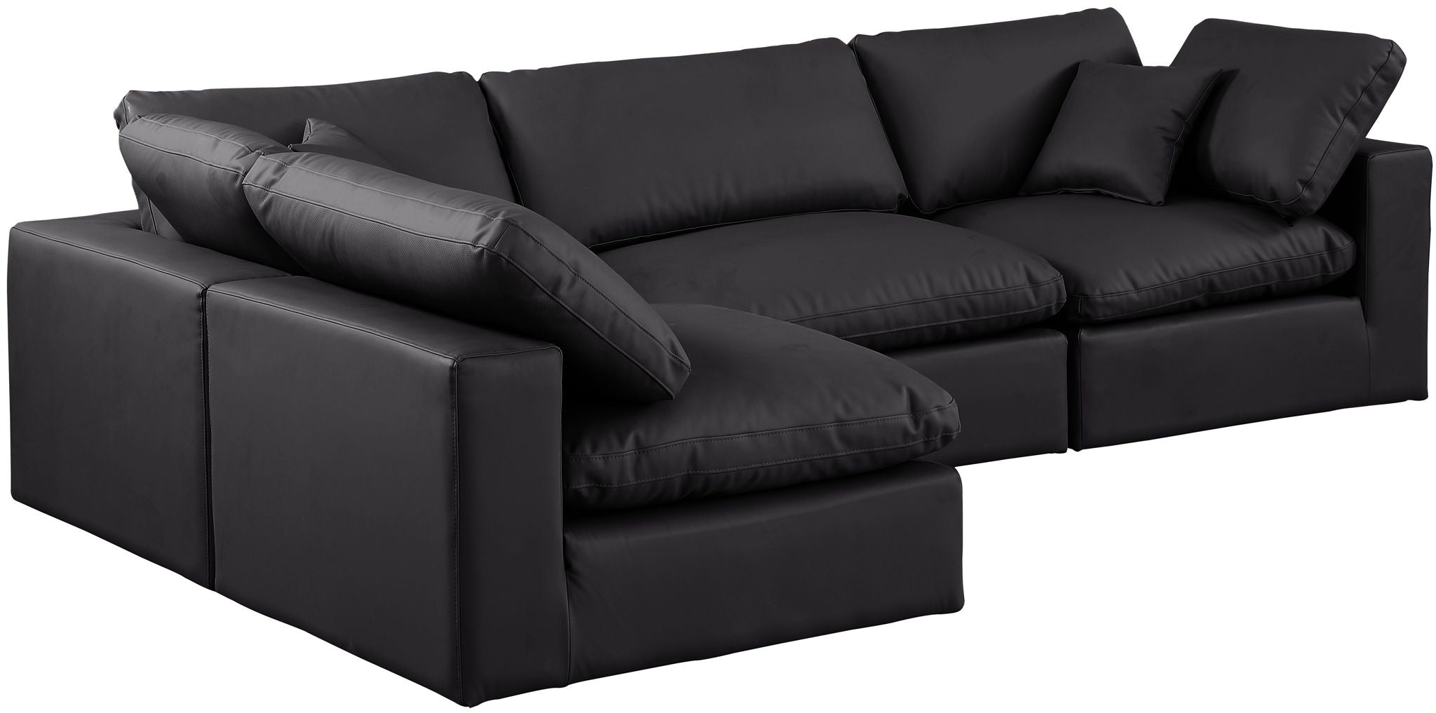 Comfy - 4 Piece Faux Leather Modular Armless Sectional - Urban Living Furniture (Los Angeles, CA)