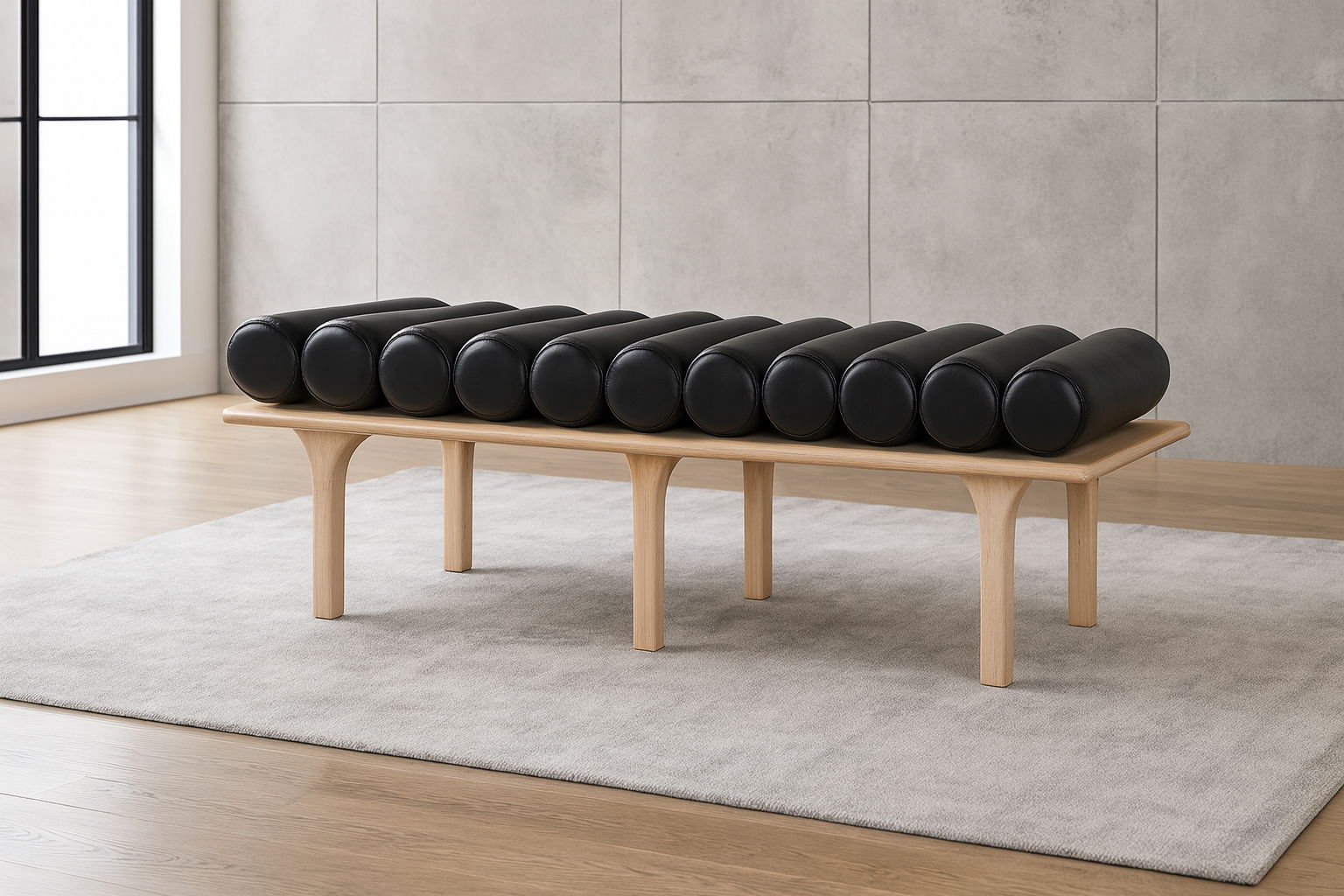 Landon - Bench With Natural Base - Urban Living Furniture (Los Angeles, CA)