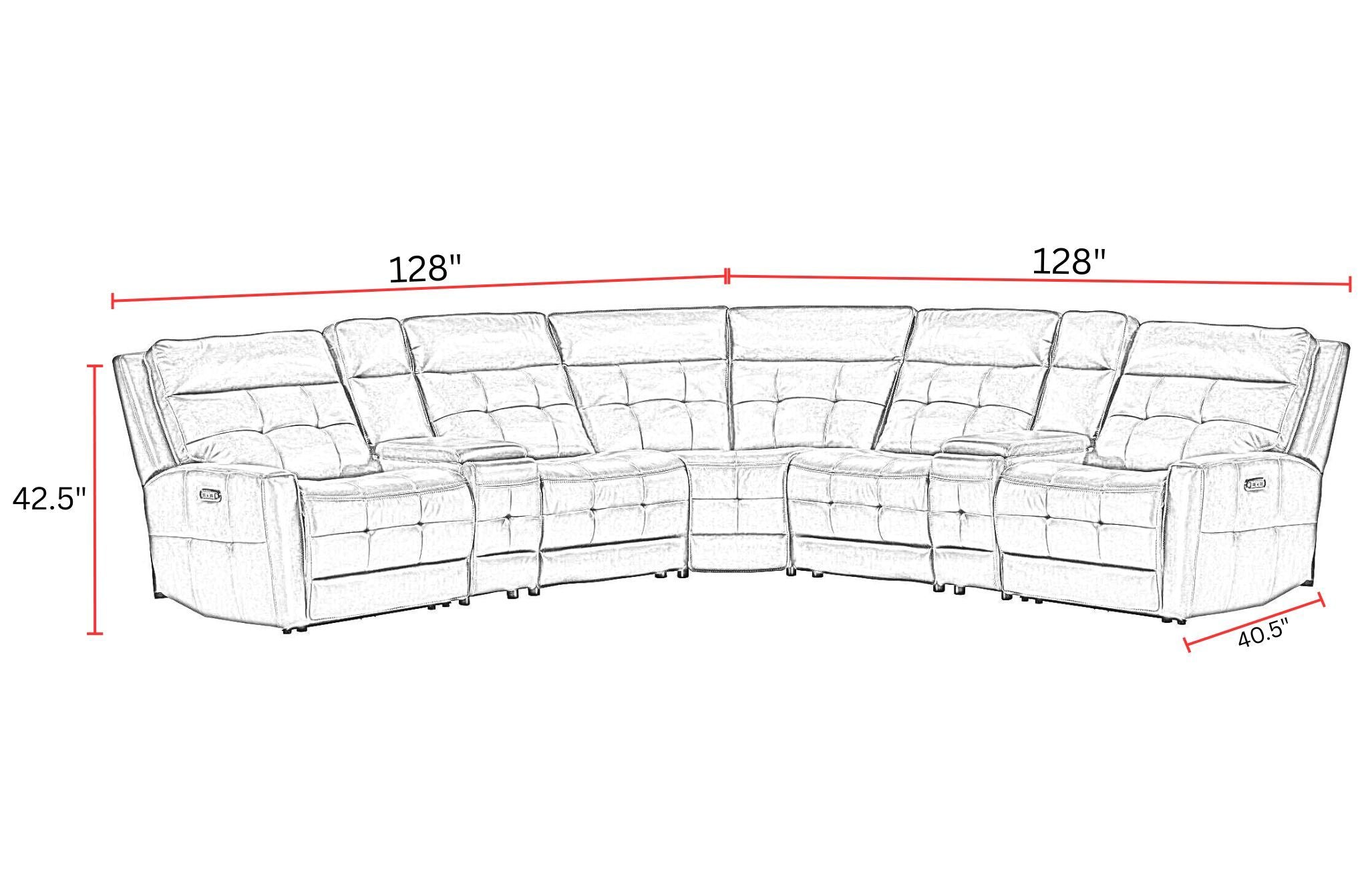 Canterbury - Zero Gravity Modular Power Reclining Sectional - Urban Living Furniture (Los Angeles, CA)