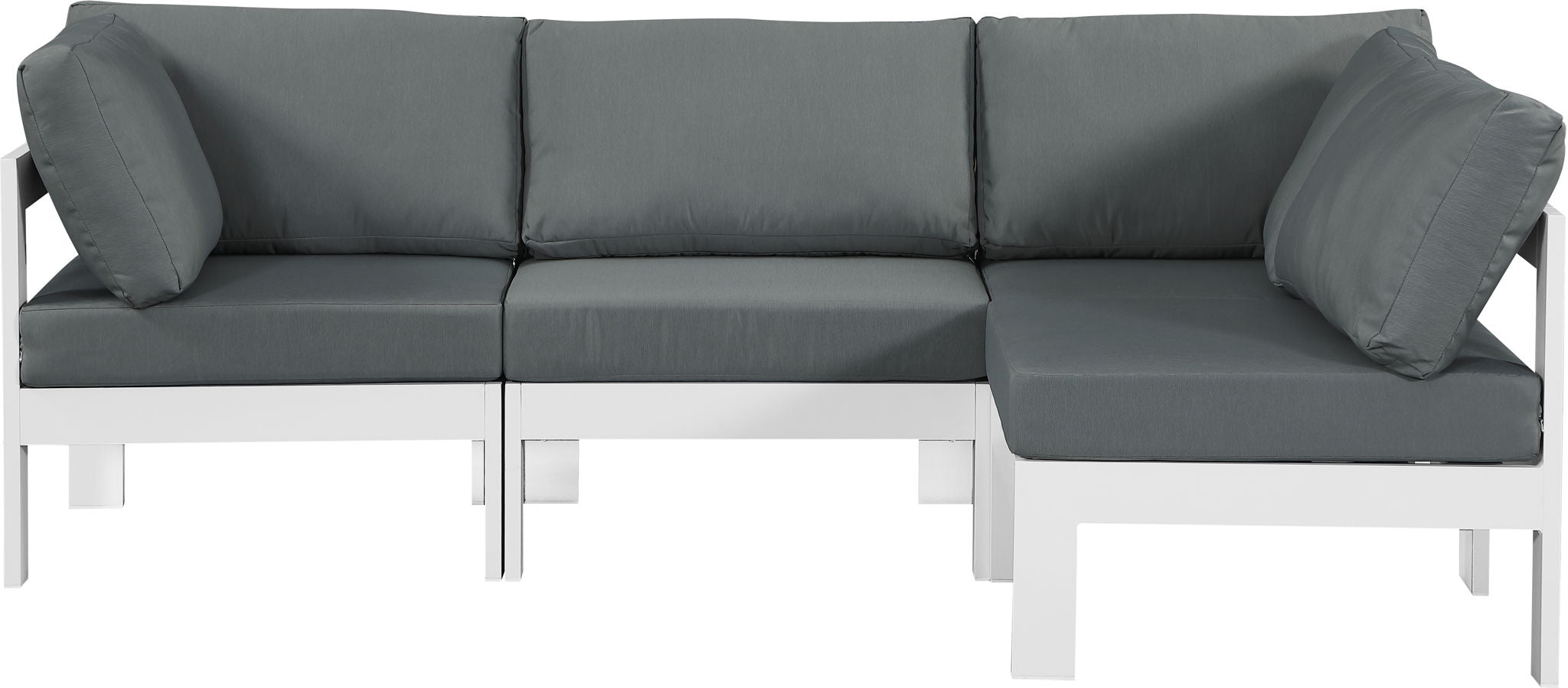 Nizuc - Outdoor Patio 4 Piece Modular Sectional With White Frame - Urban Living Furniture (Los Angeles, CA)