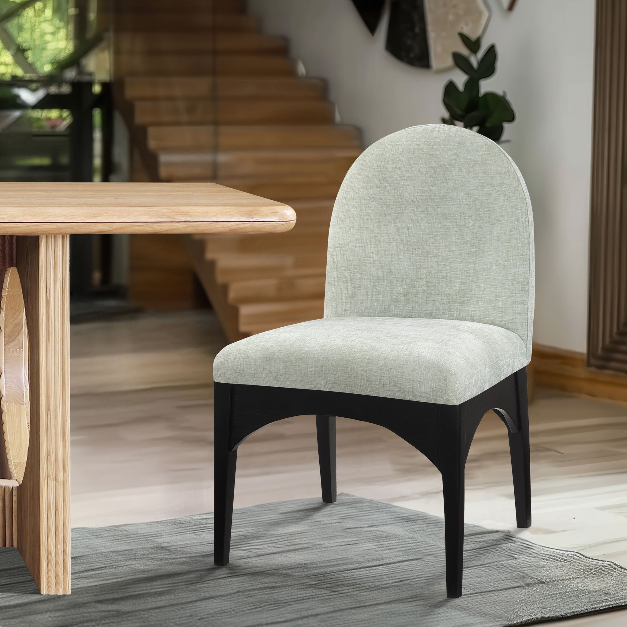Waldorf - Chenille Dining Side Chair With Black Legs - Urban Living Furniture (Los Angeles, CA)