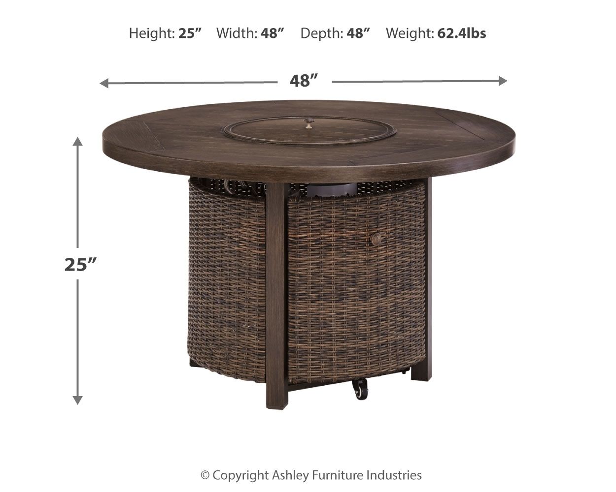 Paradise Trail - Medium Brown - Round Fire Pit Table - Urban Living Furniture (Los Angeles, CA)