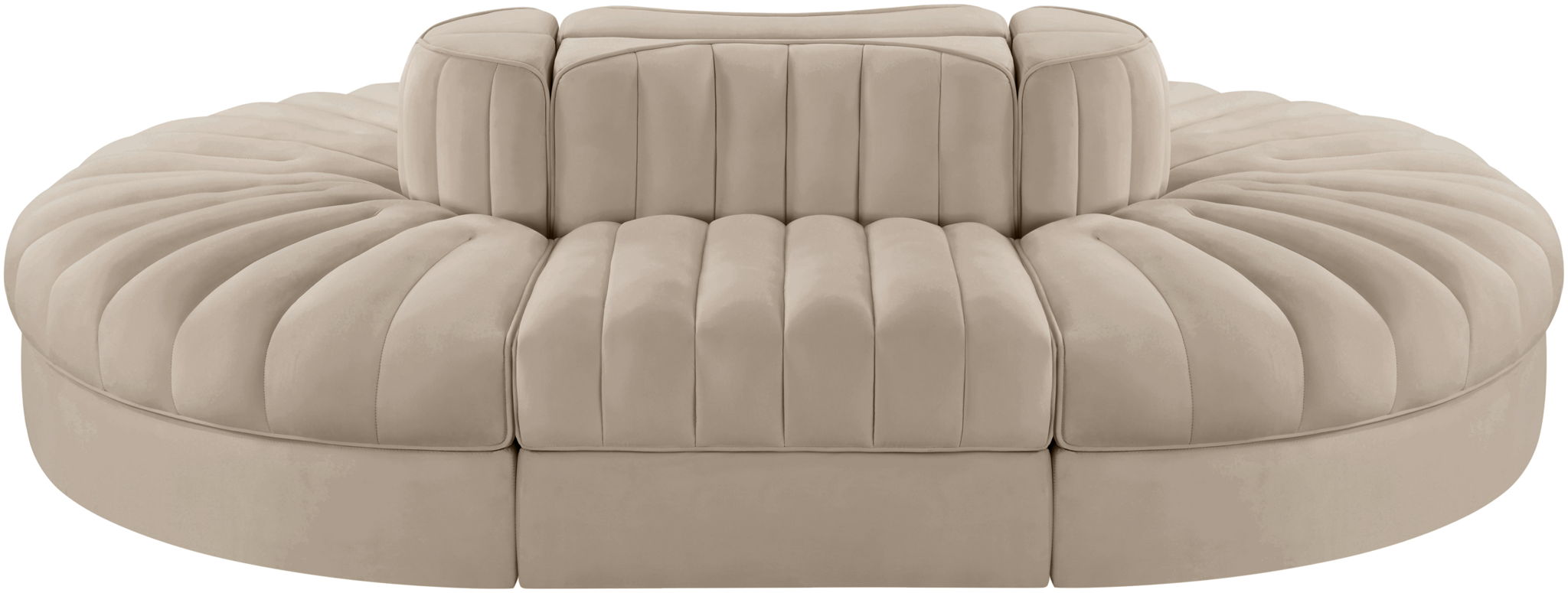 Rummi - Oval Velvet Performance Fabric Upholstered 6 Piece Modular Sectional - Urban Living Furniture (Los Angeles, CA)