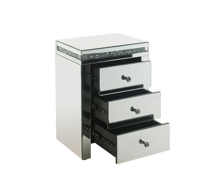 Noralie - Accent Table - Mirrored & Faux Diamonds - Urban Living Furniture (Los Angeles, CA)