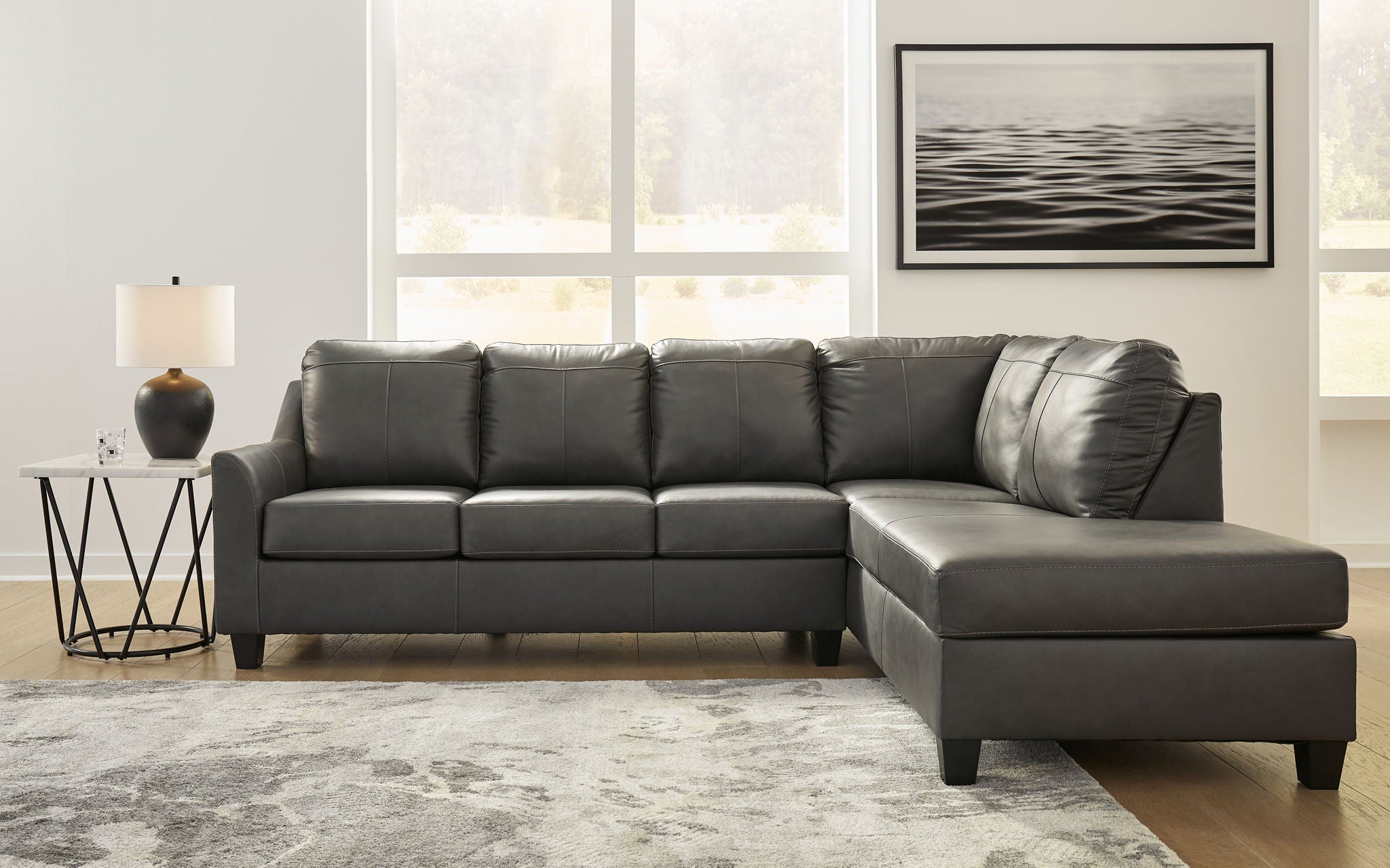 Valderno - Fog - 2-Piece Sectional With Raf Corner Chaise - Urban Living Furniture (Los Angeles, CA)