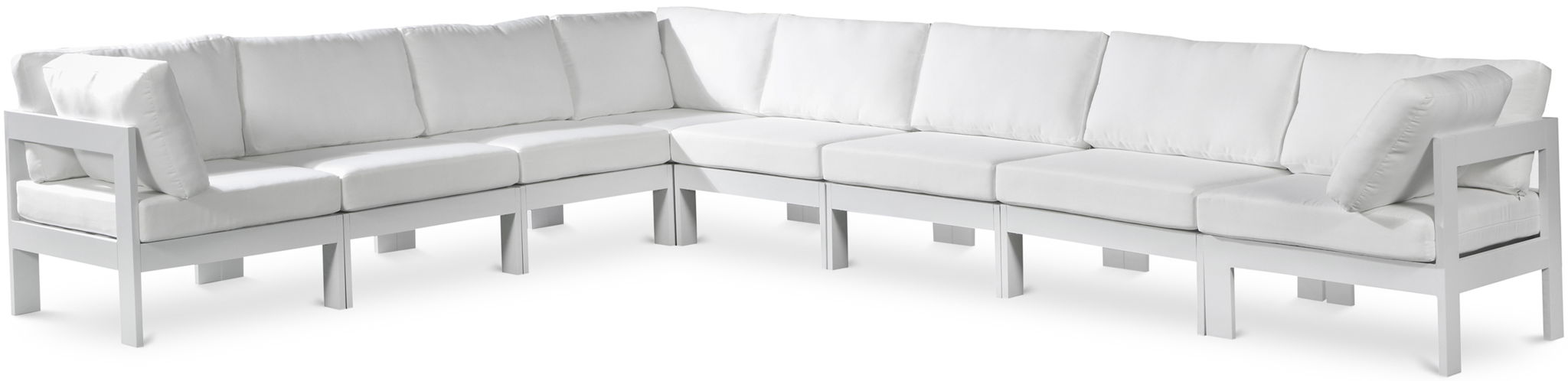 Nizuc - Outdoor Patio 8 Piece Modular Sectional With White Frame - Urban Living Furniture (Los Angeles, CA)