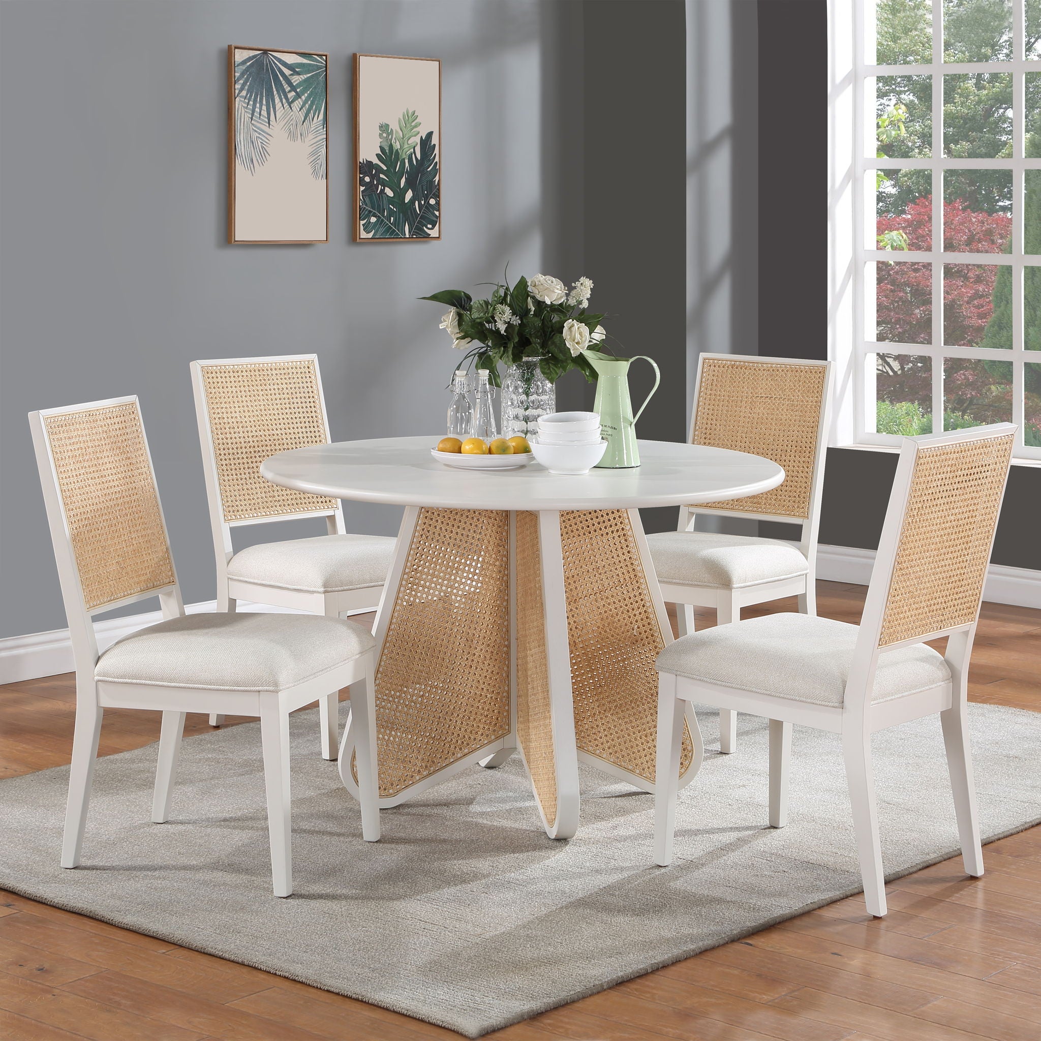 Butterfly - Solid Wood And Natural Cane Table - Urban Living Furniture (Los Angeles, CA)