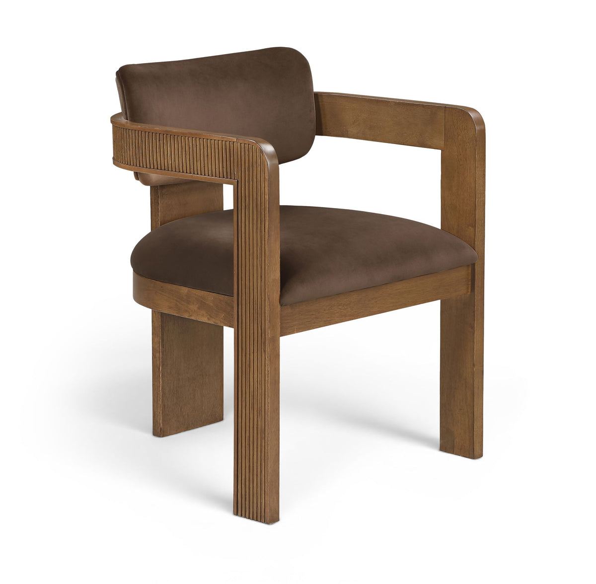 Sacha - Velvet Dining Chair With Brown Base (Set of 2) - Urban Living Furniture (Los Angeles, CA)