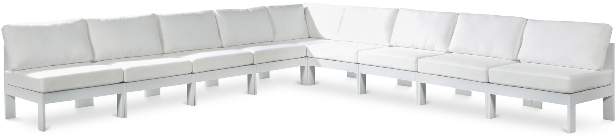 Nizuc - Outdoor Patio 9 Piece Modular Sectional With White Frame - Urban Living Furniture (Los Angeles, CA)