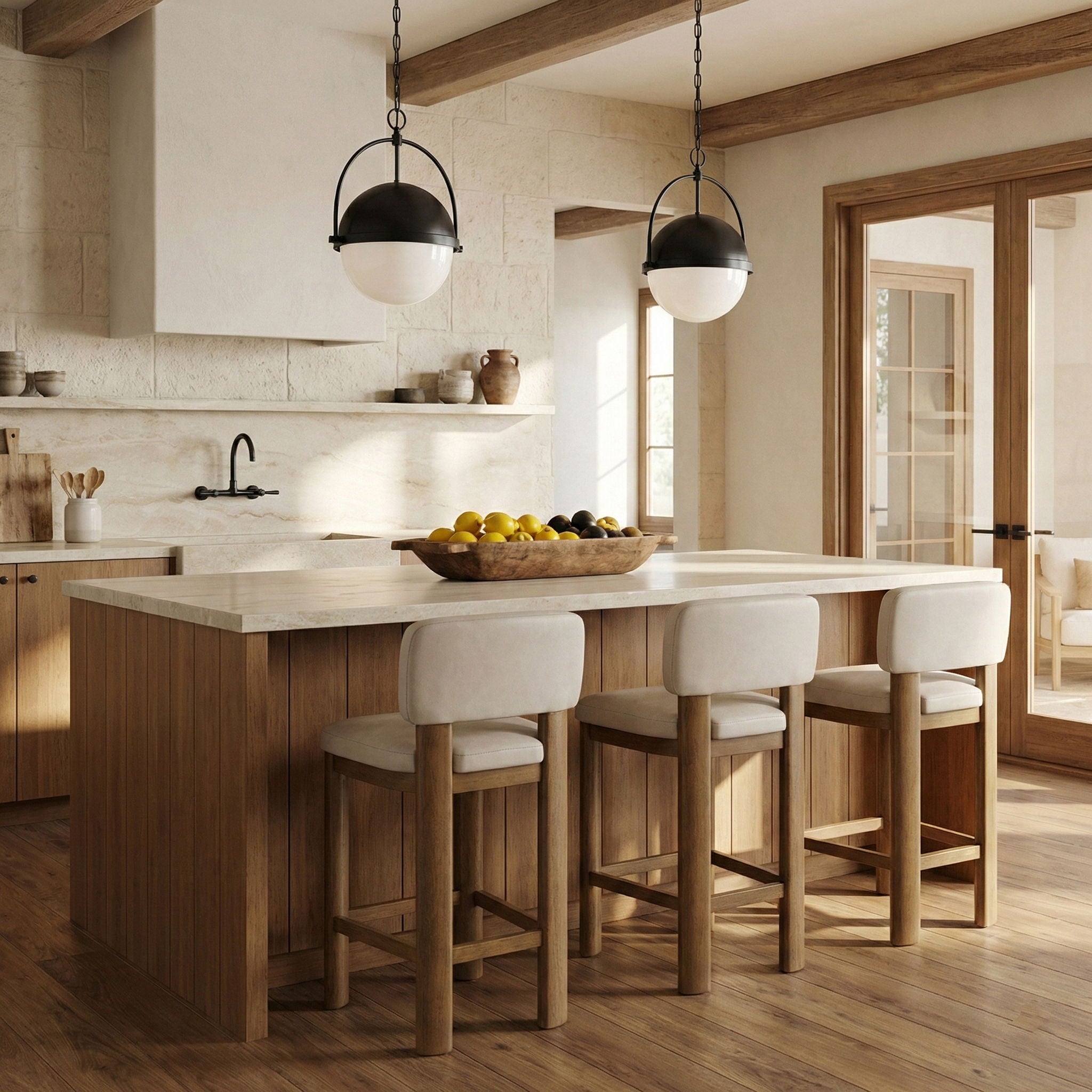 Paloma - Faux Leather Upholstered Counter Stool (Set of 2) - Brown Frame - Urban Living Furniture (Los Angeles, CA)