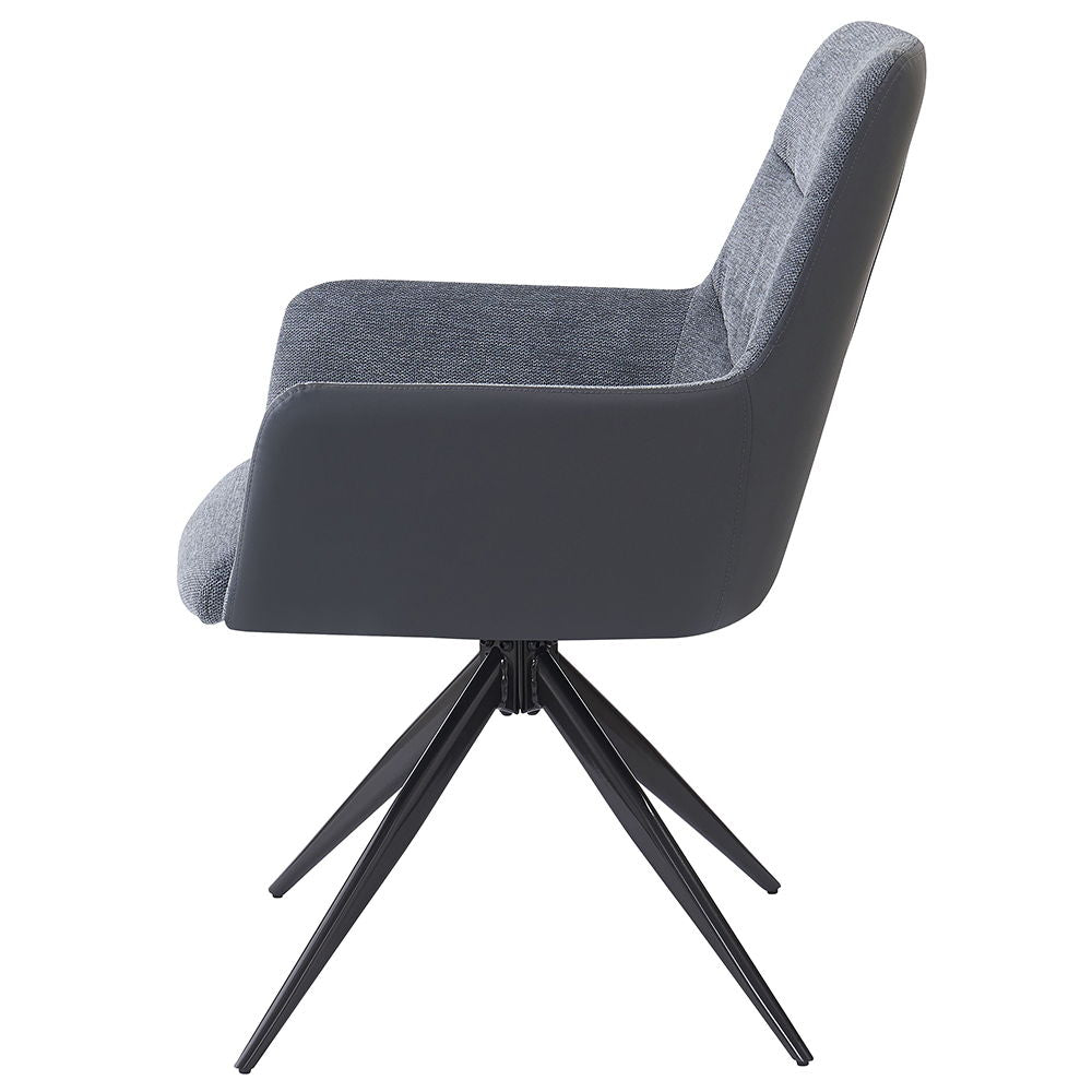 Hester - Arm Chair (Set of 2) - Gray Fabric - Urban Living Furniture (Los Angeles, CA)