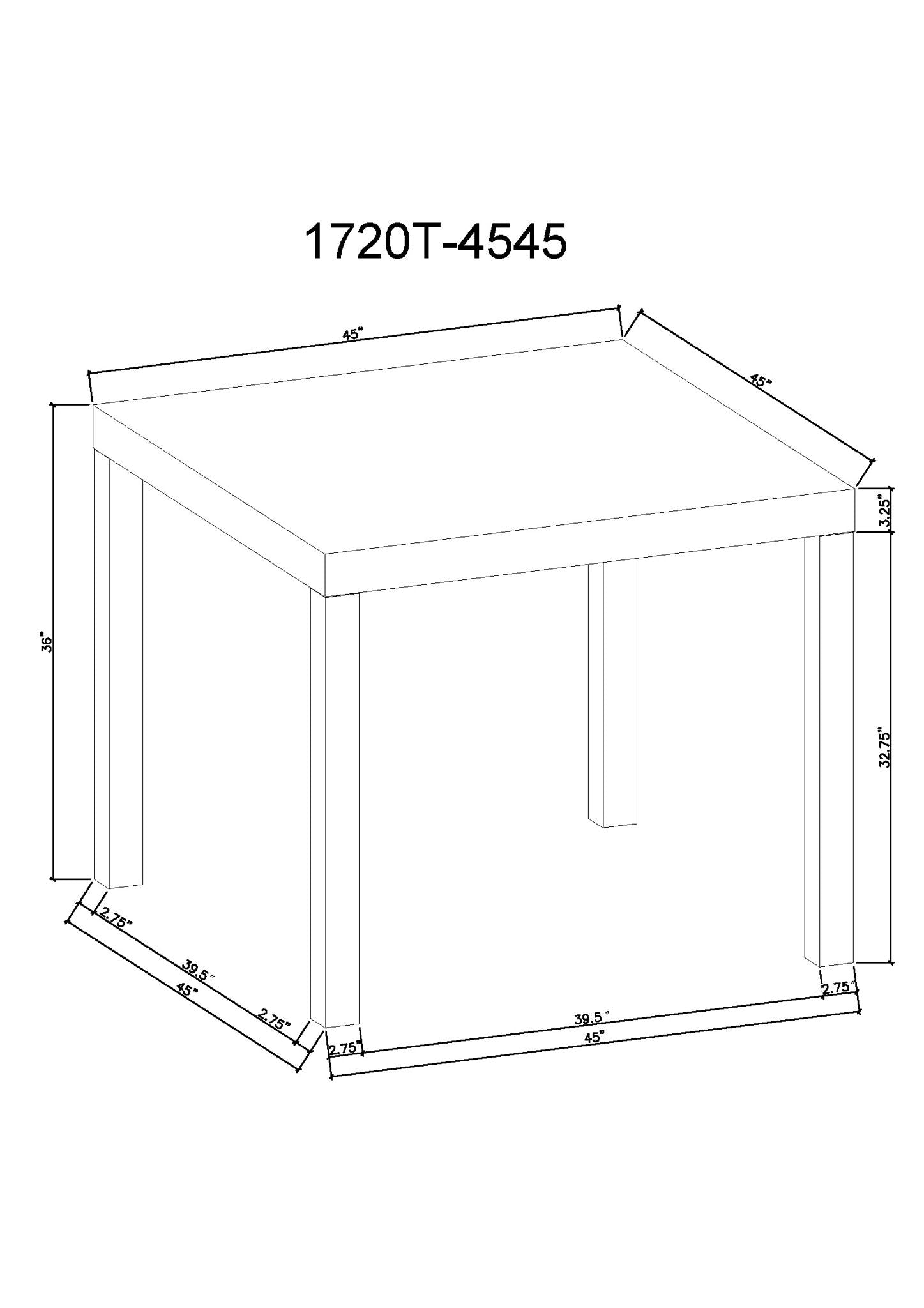 Vega - Faux Marble Counter Height Table - White / Black - Urban Living Furniture (Los Angeles, CA)